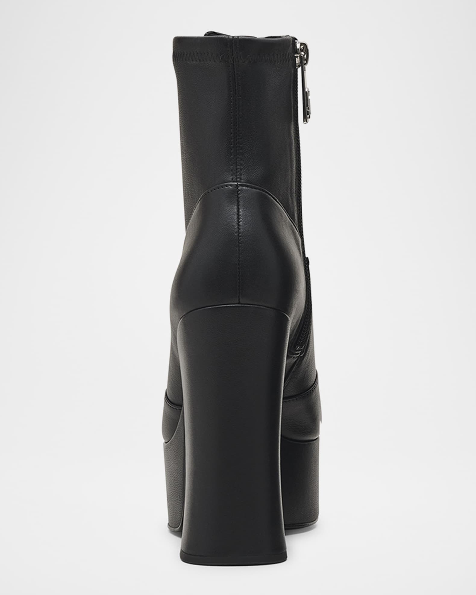 Marc Jacobs Kiki Stretch Leather Buckles Platform Booties