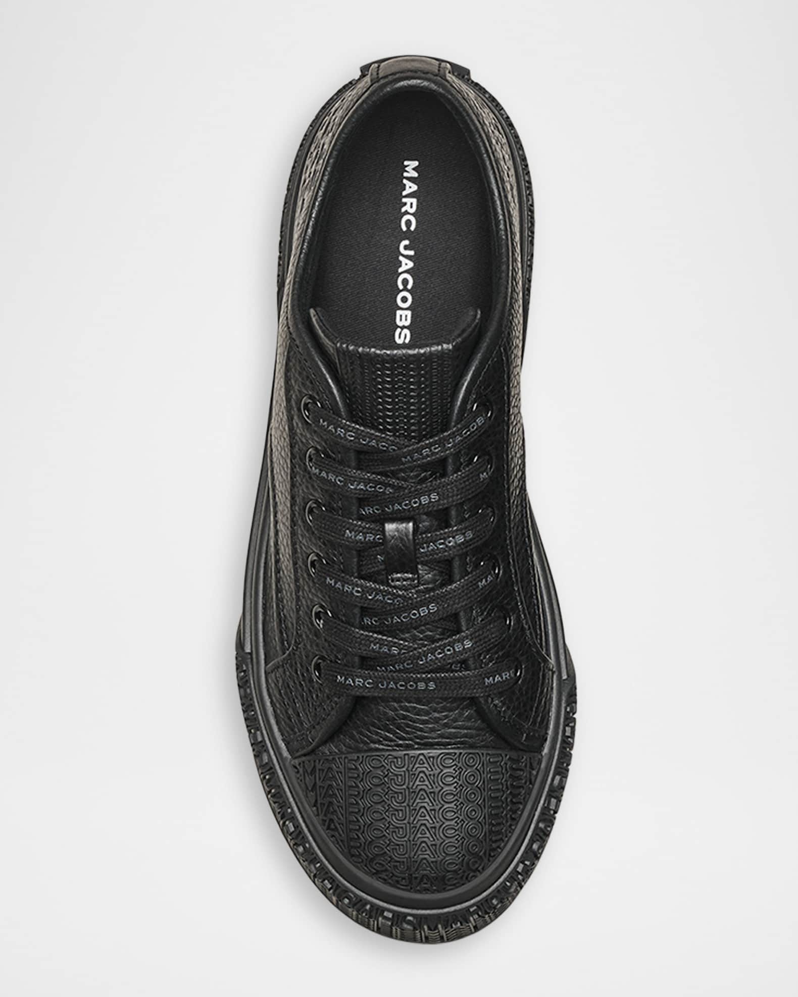 Marc Jacobs Leather Low-Top Logo Sneakers | Neiman Marcus