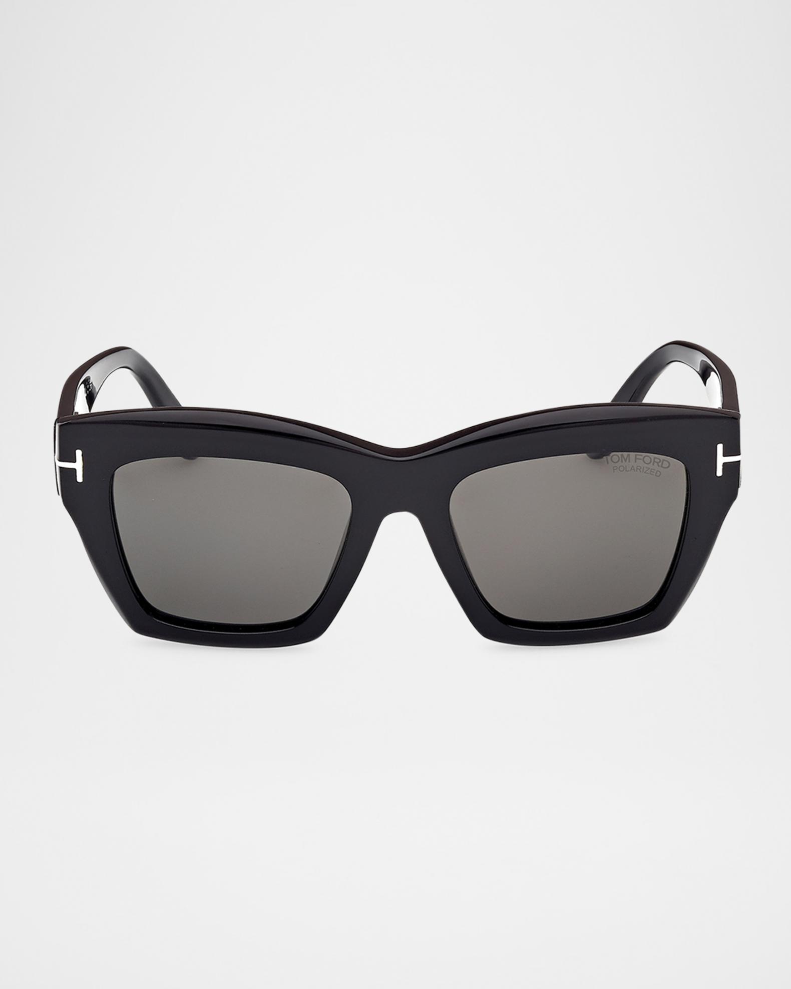 TOM FORD Luna Polarized Butterfly Sunglasses | Neiman Marcus display picture 3