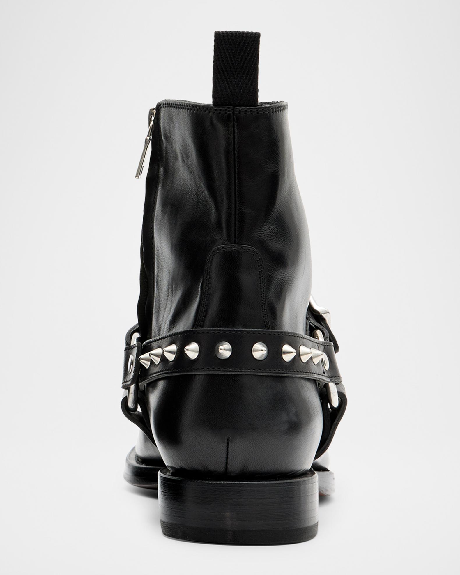 John Varvatos Black Leather Slouch Buckle Boots WALKER BUCKLE CHELSEA BOOT | John Varvatos main image 2