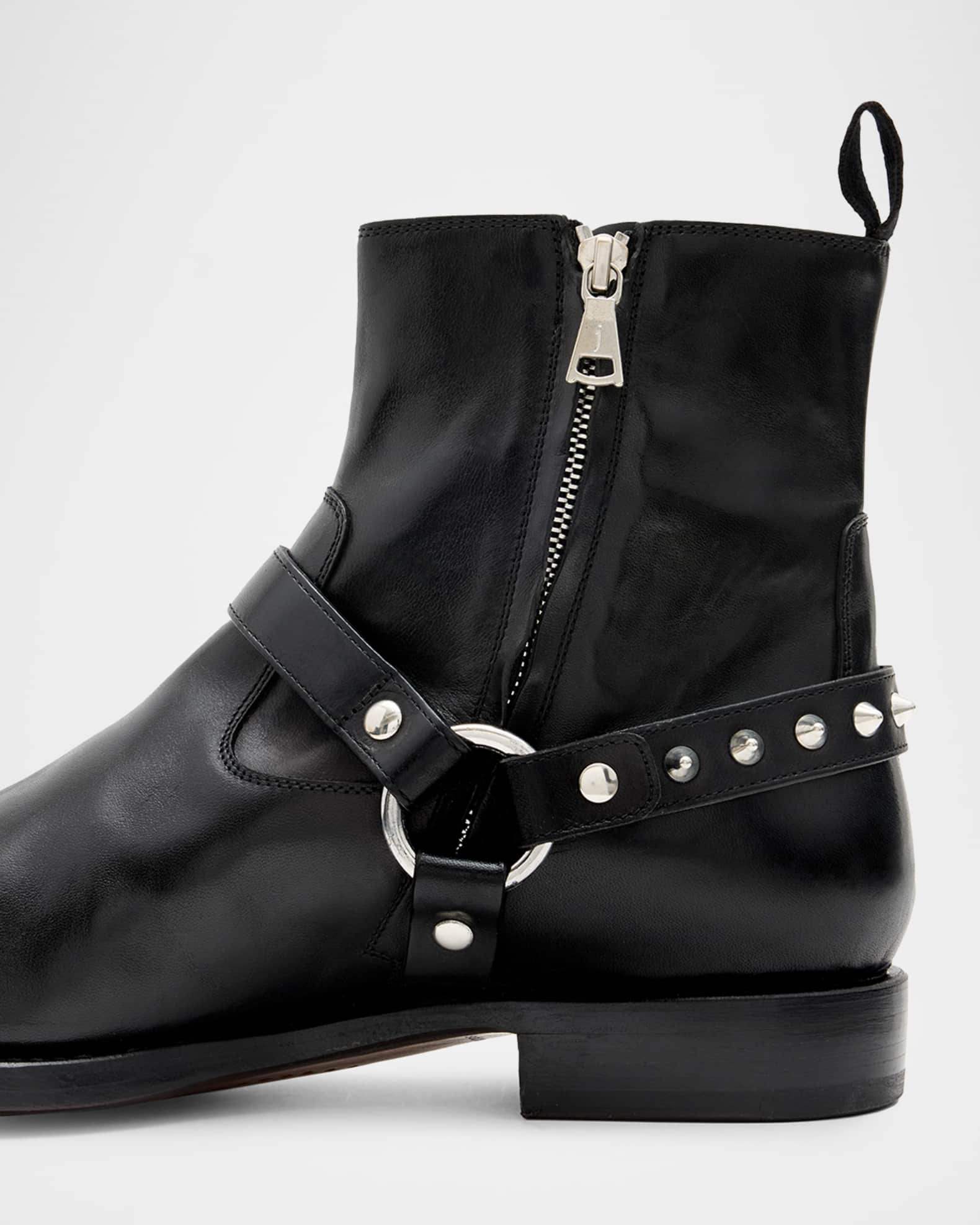 John Varvatos Men's Regent Harness Leather Ankle Boots | Neiman Marcus