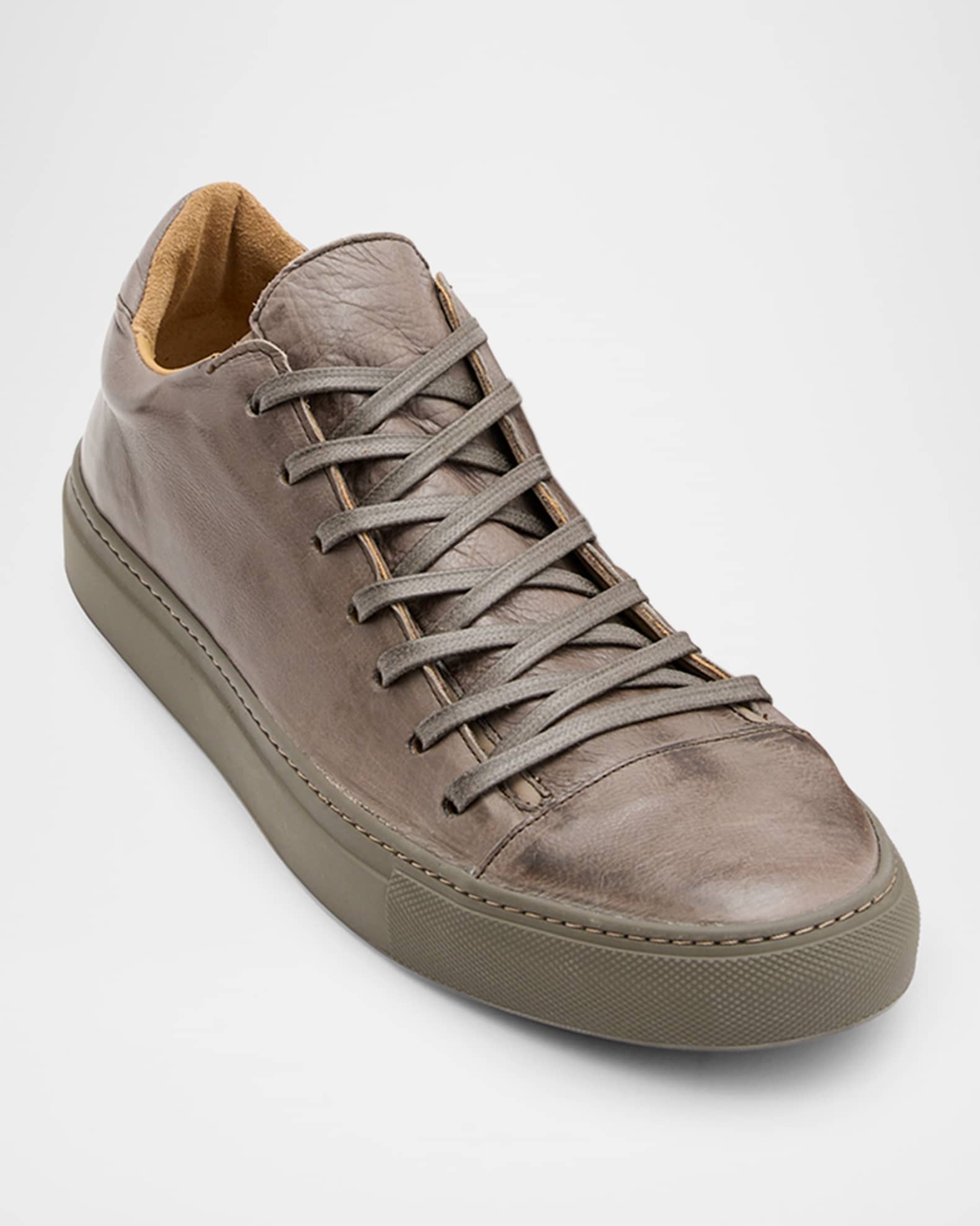 John Varvatos Men s Reed Leather Low Top Sneakers Neiman Marcus