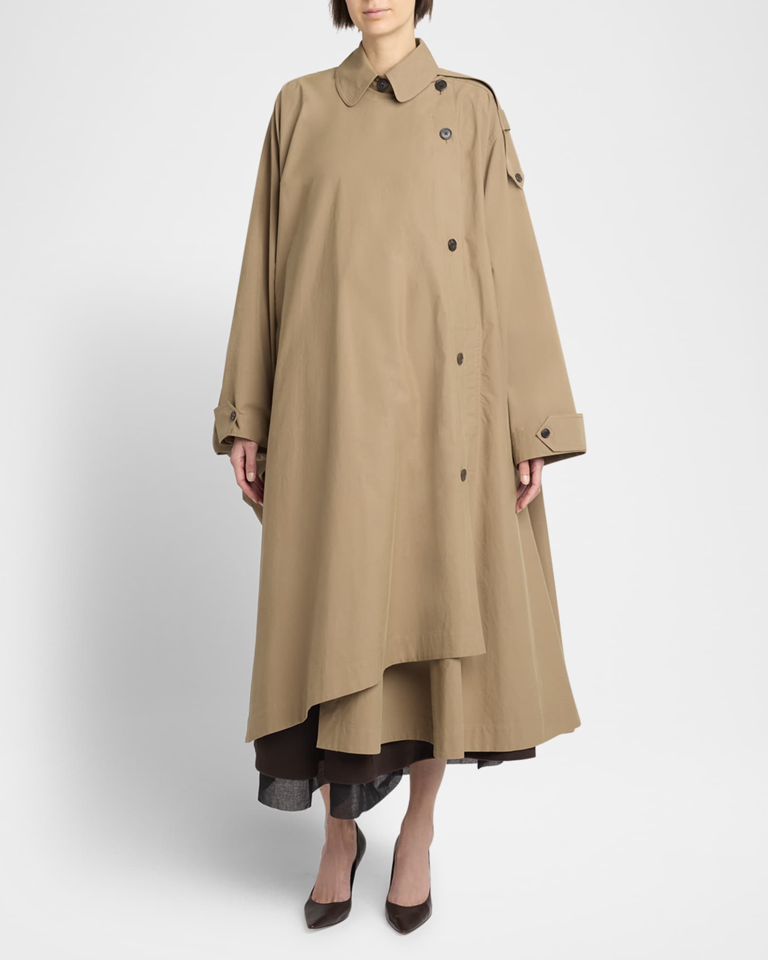 THE ROW Aralia A-Line Long Trench Coat | Neiman Marcus THE ROW Aralia A-Line Long Trench Coat | Neiman Marcus