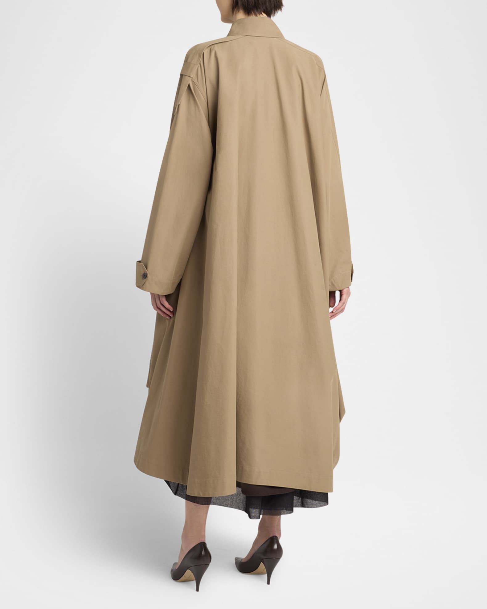Trench coat a line top