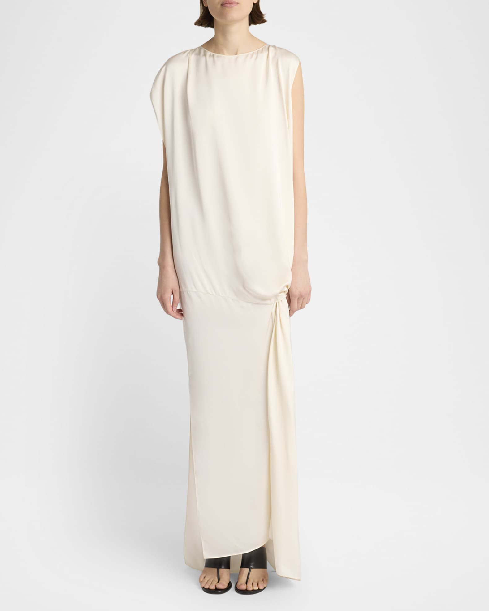 Esmee Twisted Satin Maxi Shift Dress 1