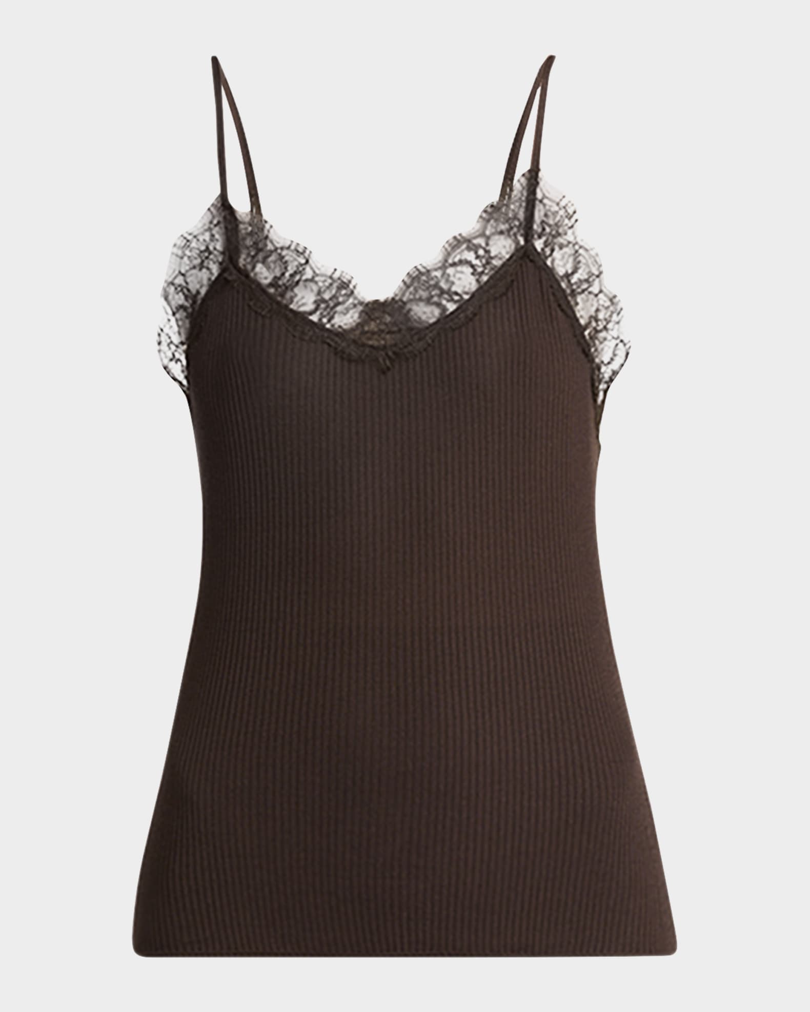 THE ROW Ikee Lace-Trim Rib Tank Top | Neiman Marcus THE ROW Ikee Lace-Trim Rib Tank Top | Neiman Marcus