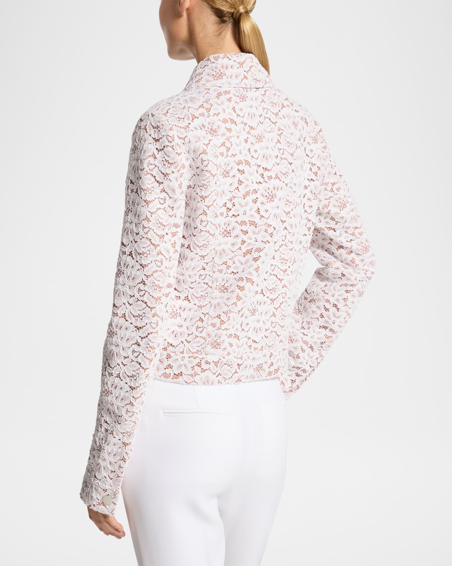 Michael Kors Collection Lace Jean Jacket | Neiman Marcus