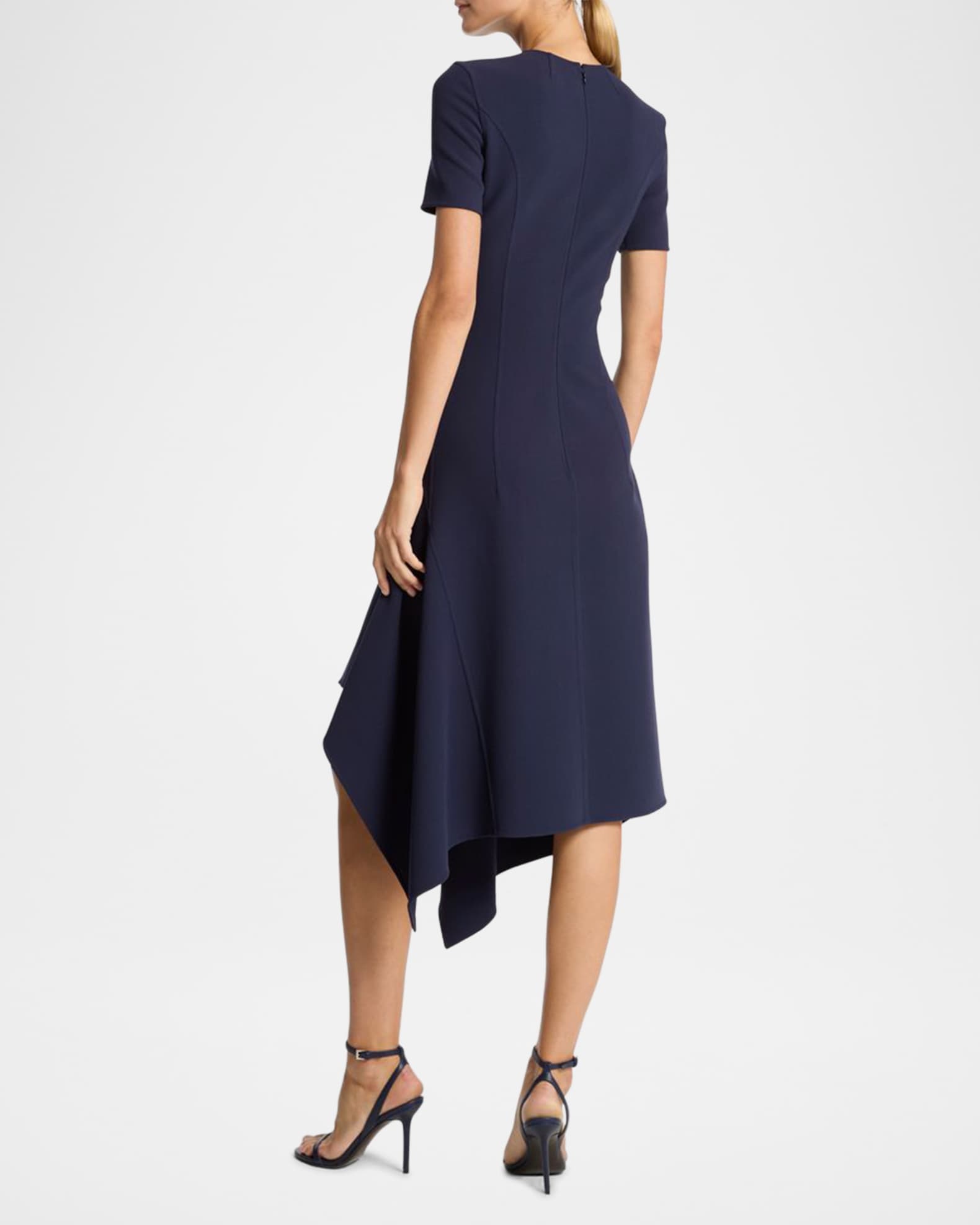 Michael Kors Collection Handkerchief Midi Wool Dress | Neiman Marcus