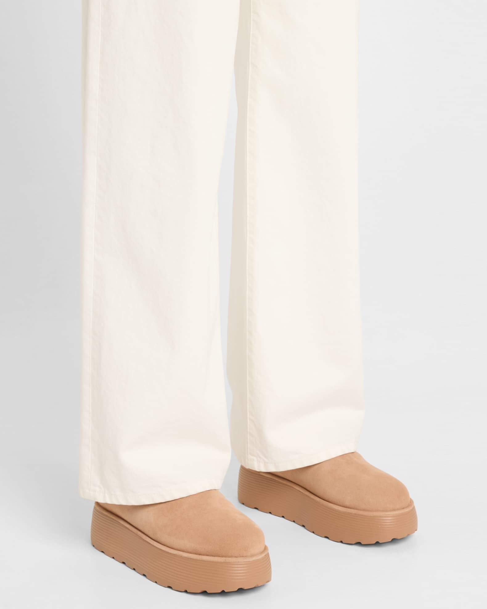 Nellie Embellished Suede Flatform Mules 1