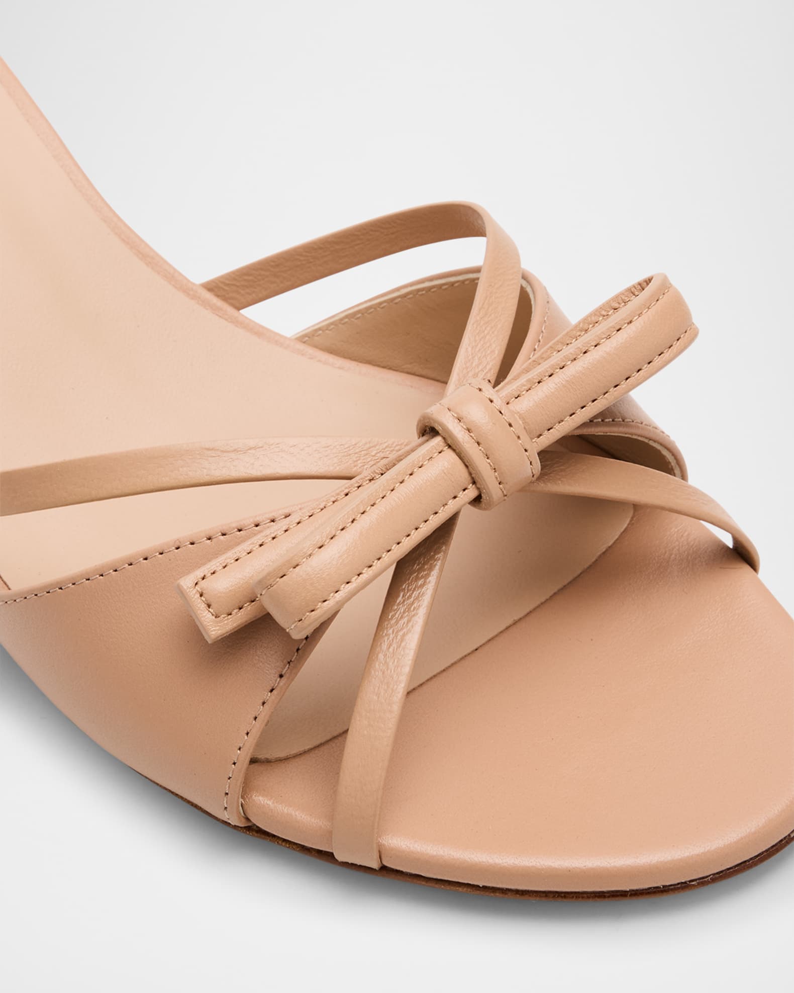 サンダル・ミュール Stuart Weitzman 'Sw Bow' mules Stuart Weitzman Felicity Leather Bow Kitten-Heel Mules