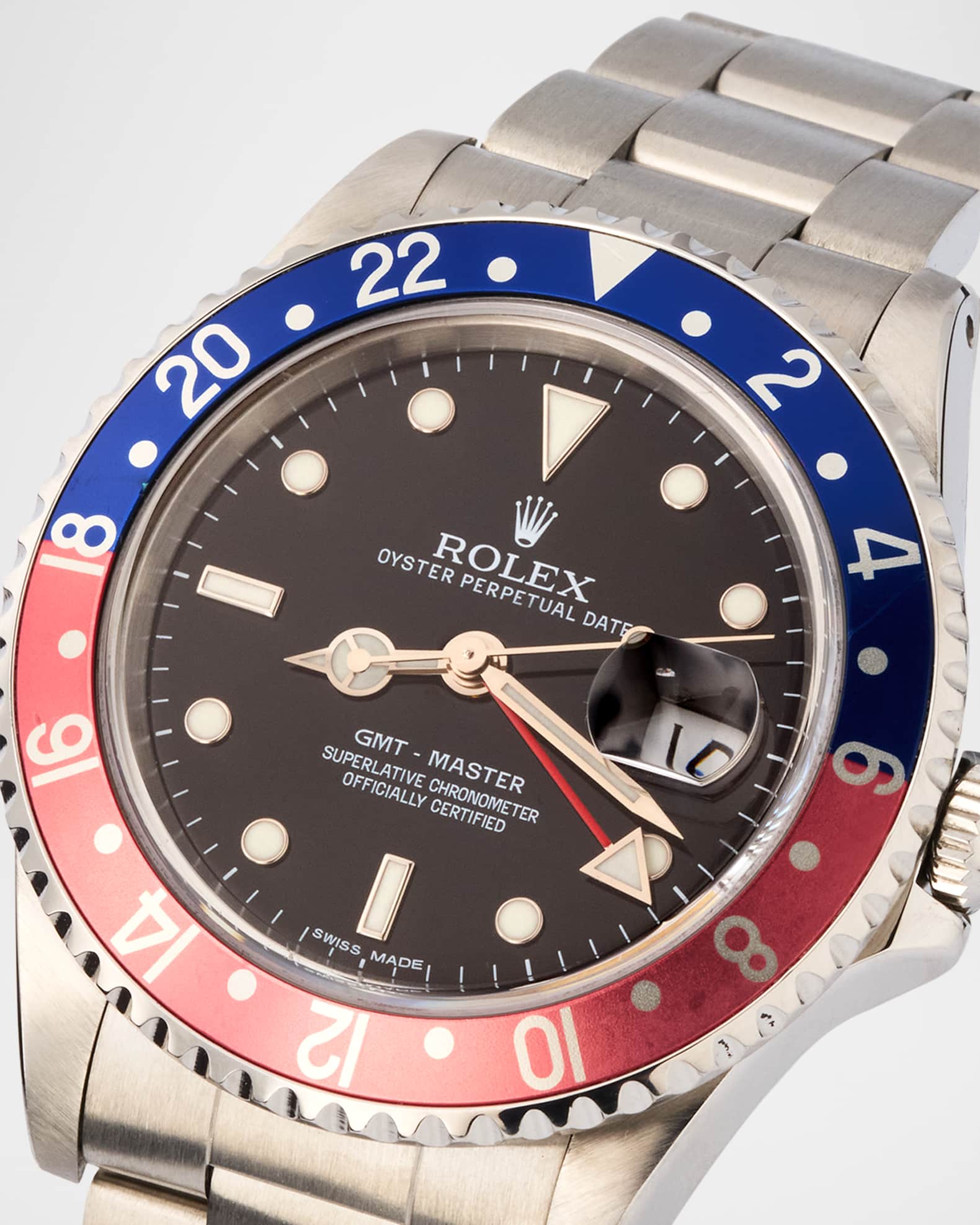 Rolex Stainless Steel GMT Master 40mm Vintage 1990 Watch