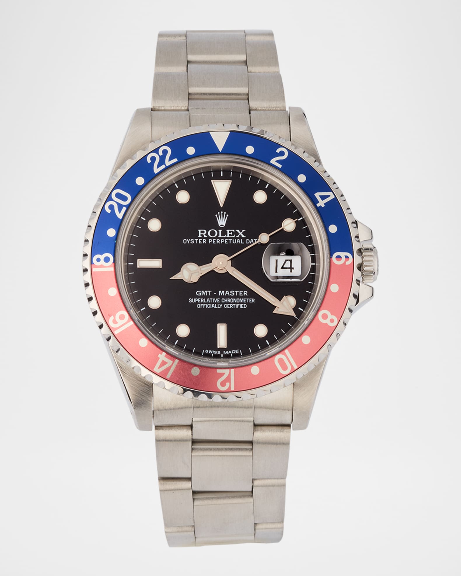 Vintage Watches Rolex Stainless Steel GMT Master 40mm Vintage 1990 Watch Women s Women s Watches Watches