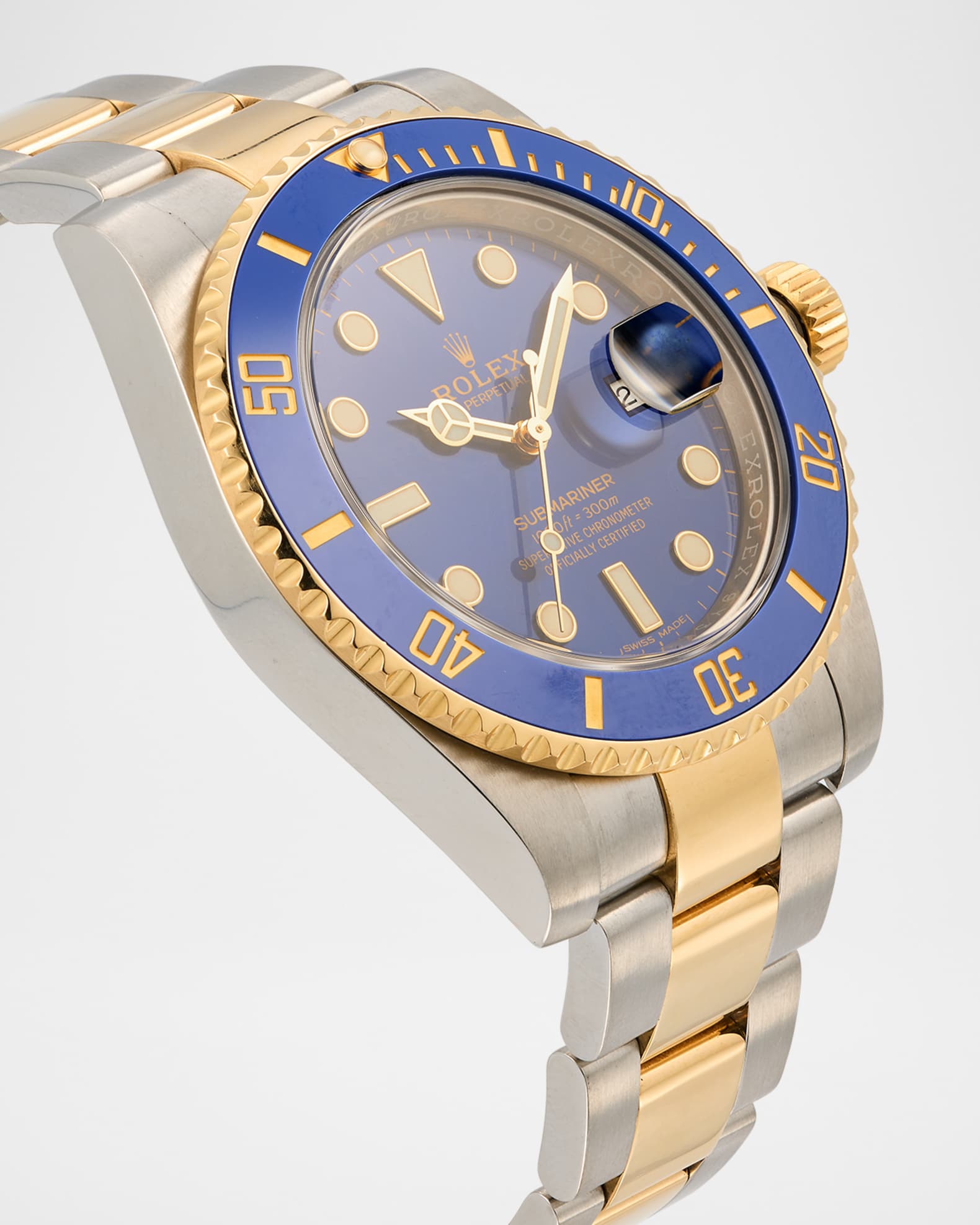 Vintage Watches Rolex Stainless Steel and 18K Yellow Gold Submariner Date 40mm Vintage Current Watch Women s Women s Watches Watches