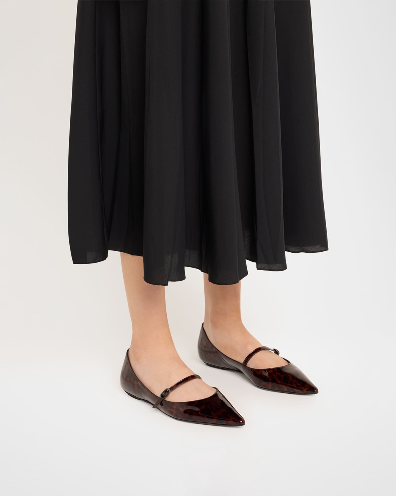 Emilia Tortoise Patent Leather Mary Jane Ballerina Flats 1