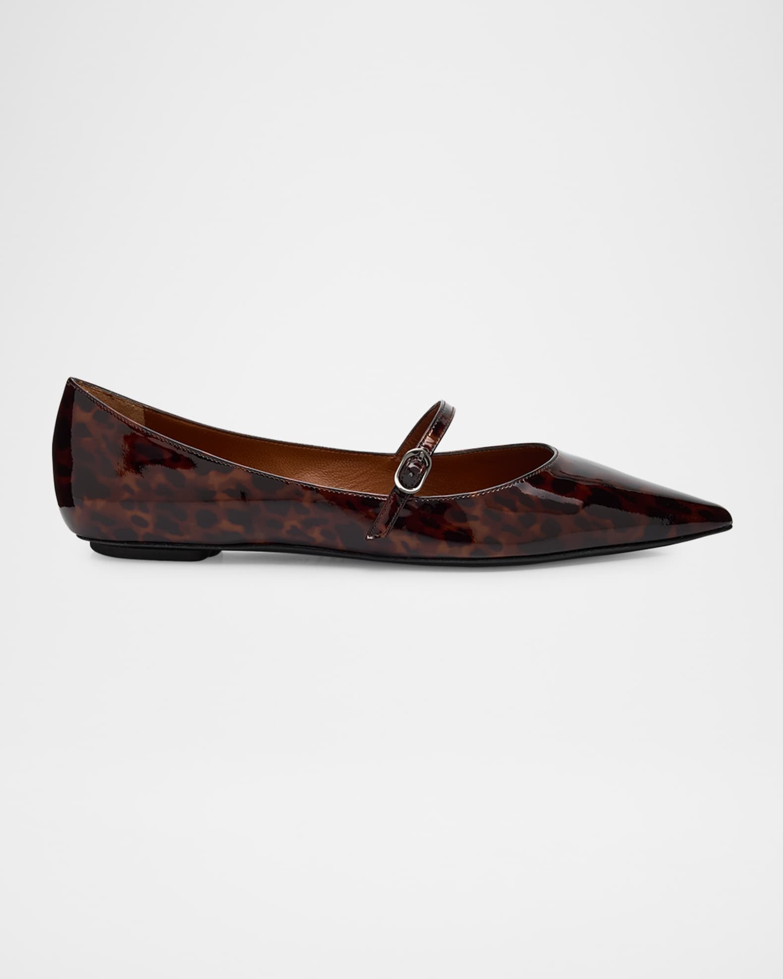 Emilia Tortoise Patent Leather Mary Jane Ballerina Flats 0