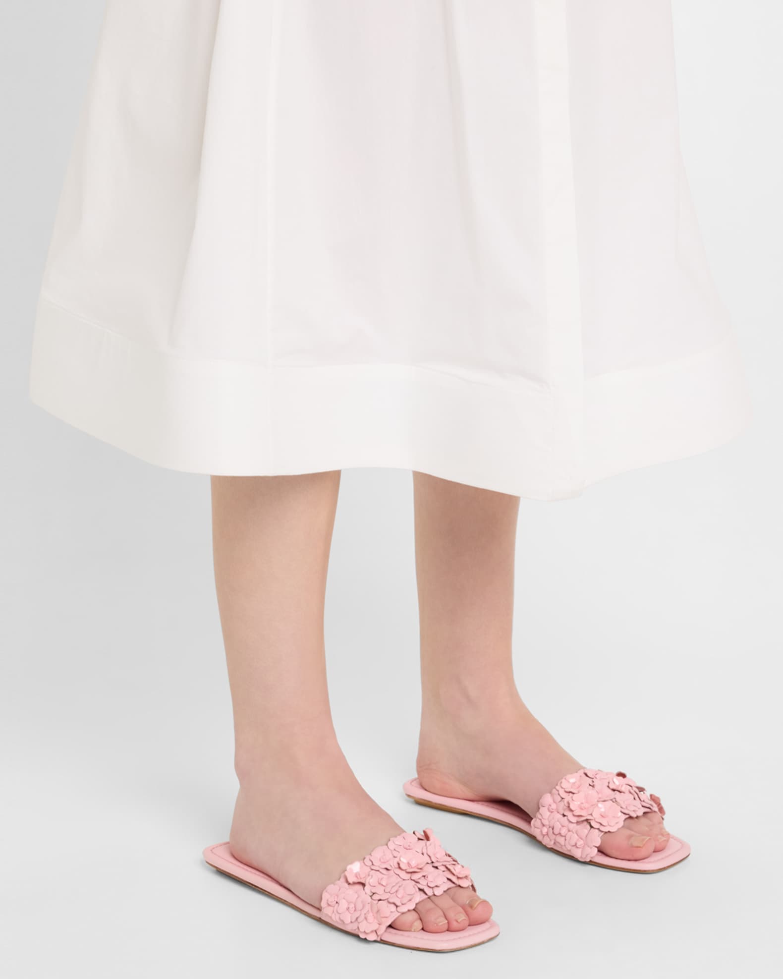 Meadow Flower Leather Slides 1