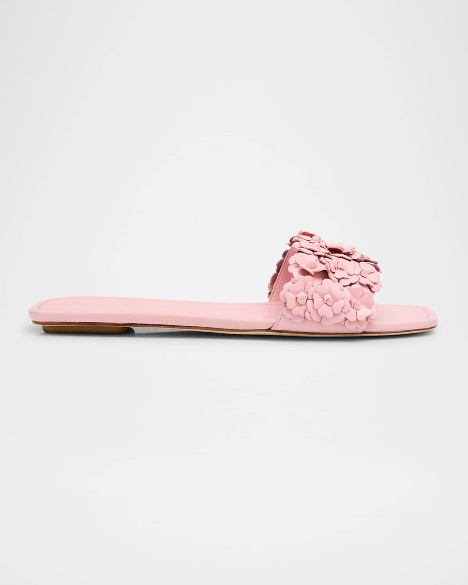 Meadow Flower Leather Slides 0