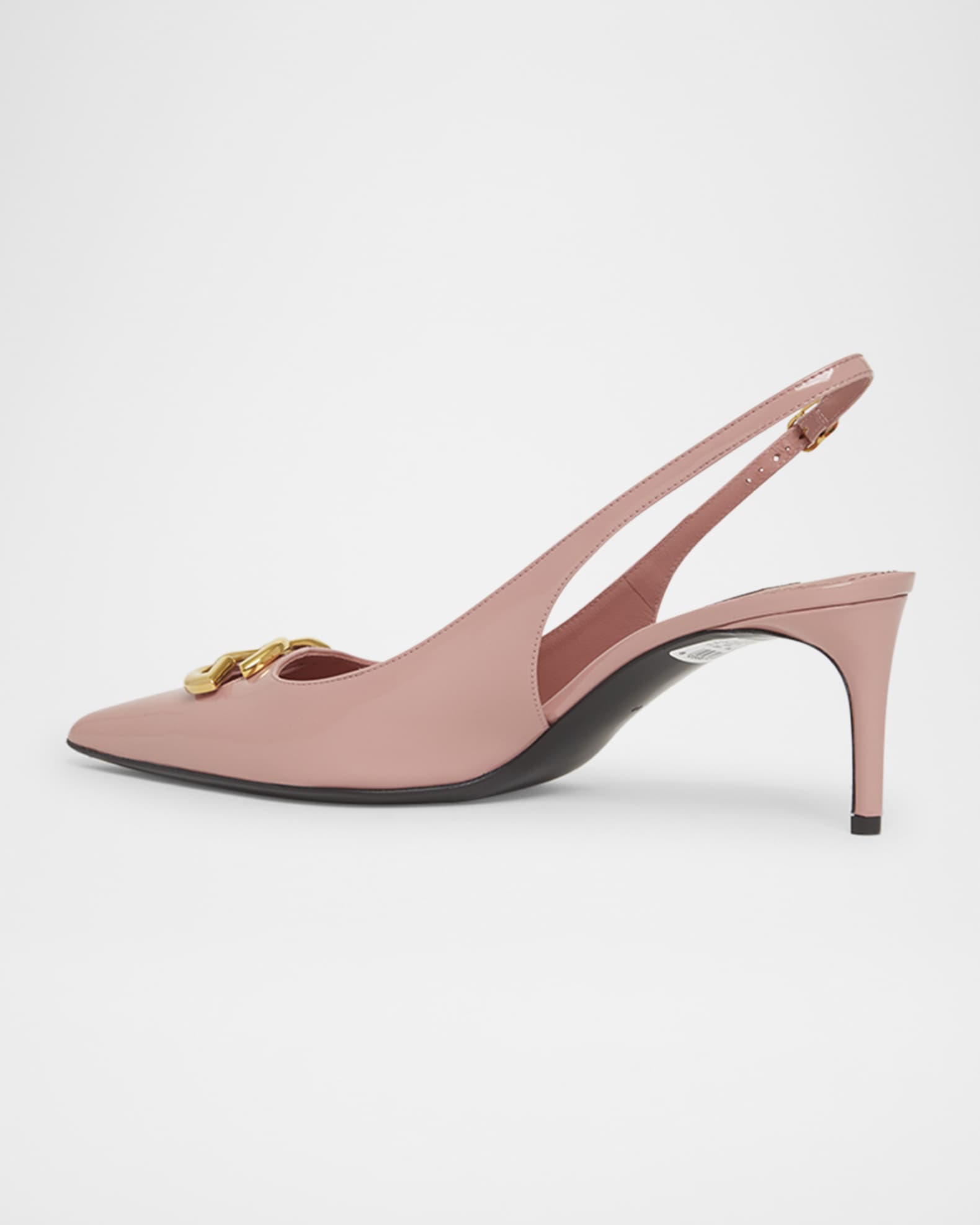 Dolce&Gabbana Patent DG Medallion Slingback Pumps | Neiman