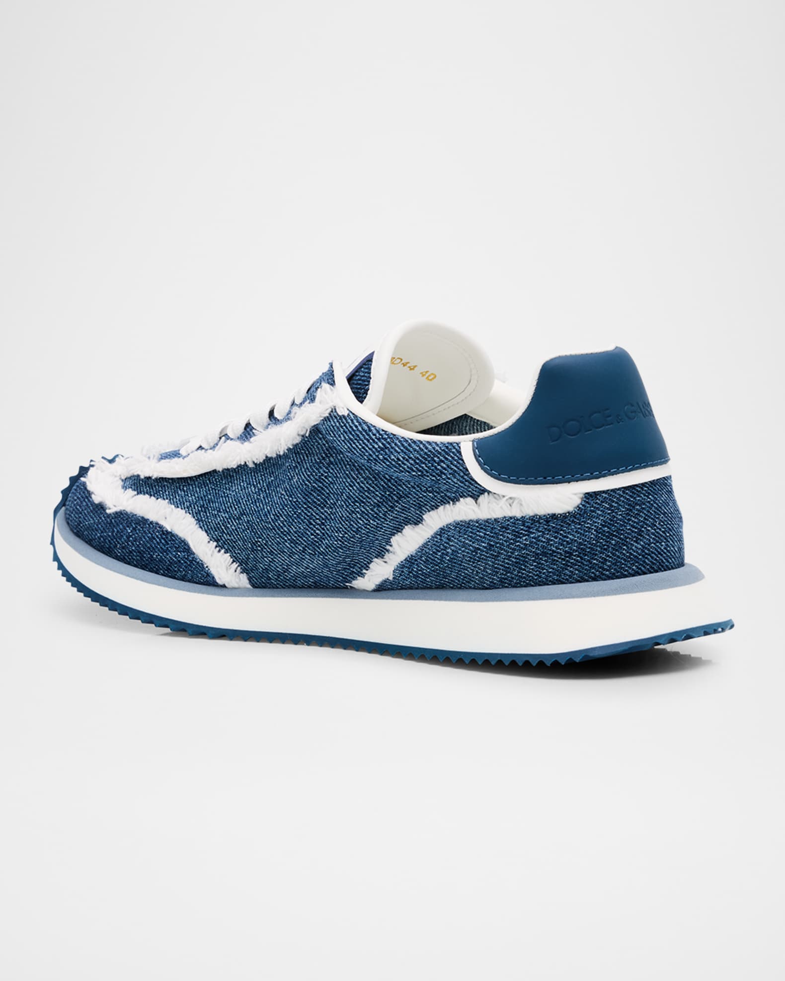 Dolce&Gabbana Aria DG Distressed Denim Runner Sneakers