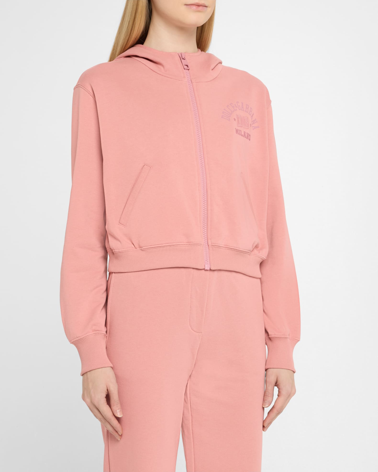 【送関込】Dolce & Gabbana College Logo Hoodie Dolce&Gabbana College Logo Zip-Front Hoodie | Neiman Marcus