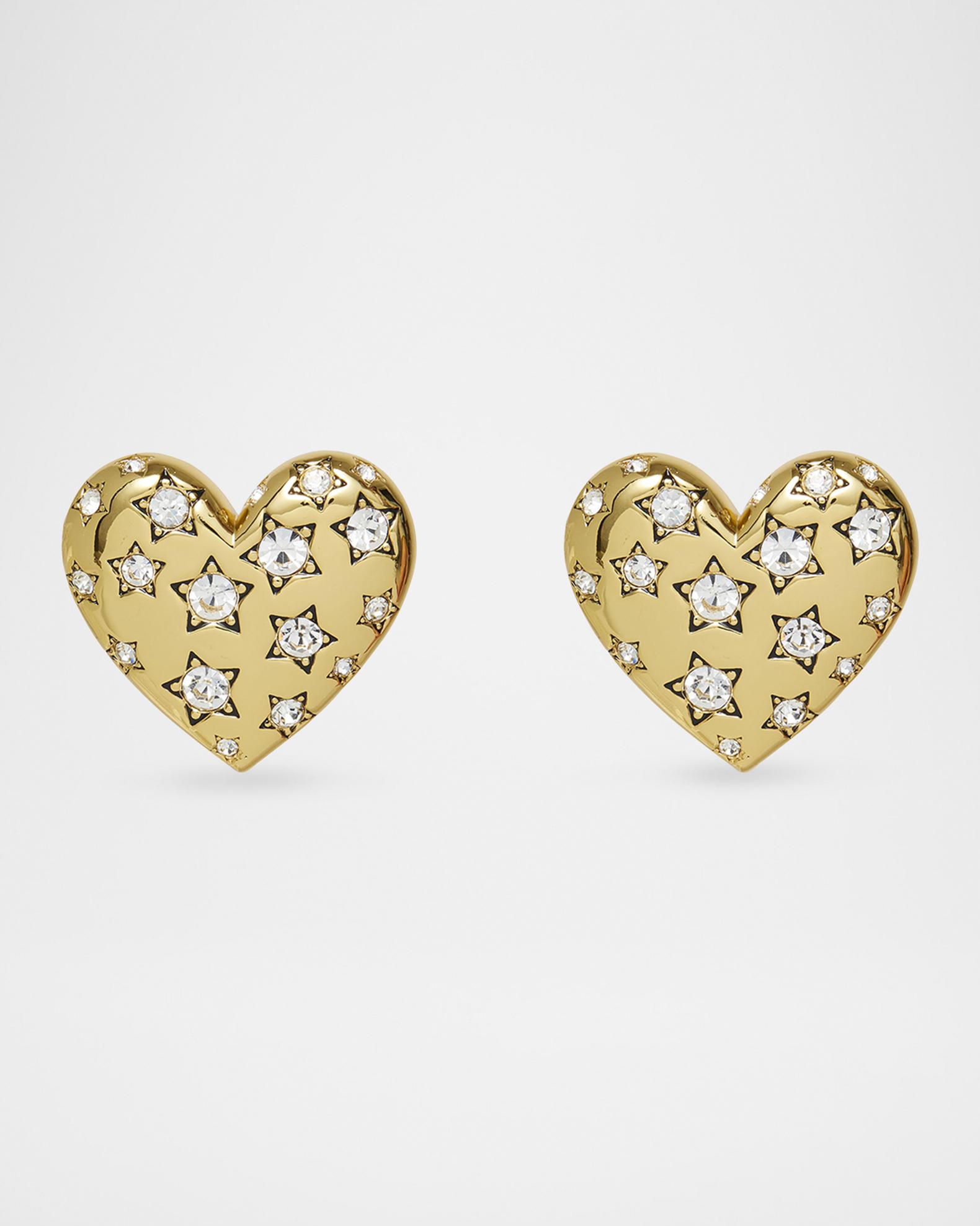 Lele Sadoughi Celestial Heart Button Earrings | Neiman Marcus