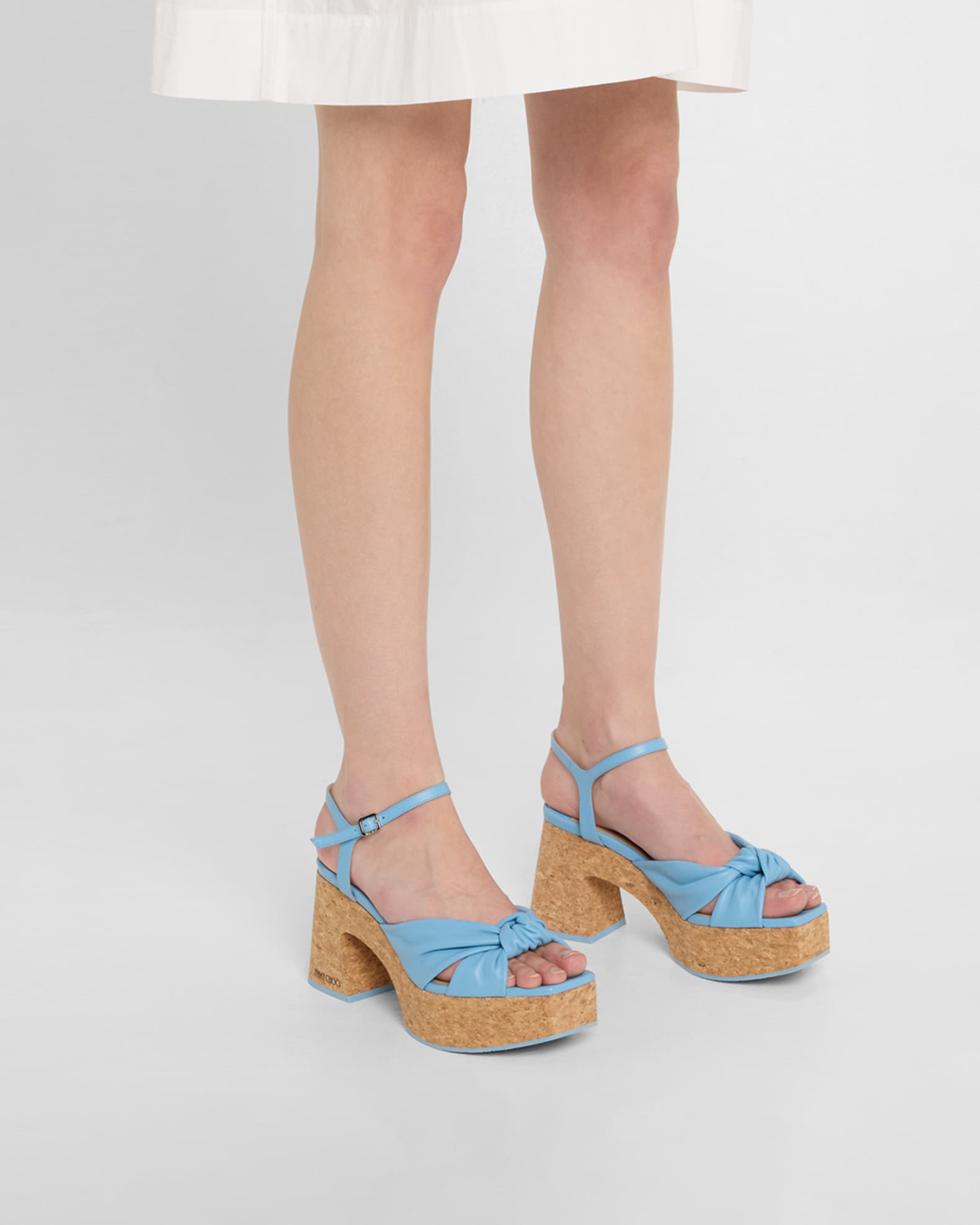 Heloise Leather Knot Platform Sandals - Thumbnail 2