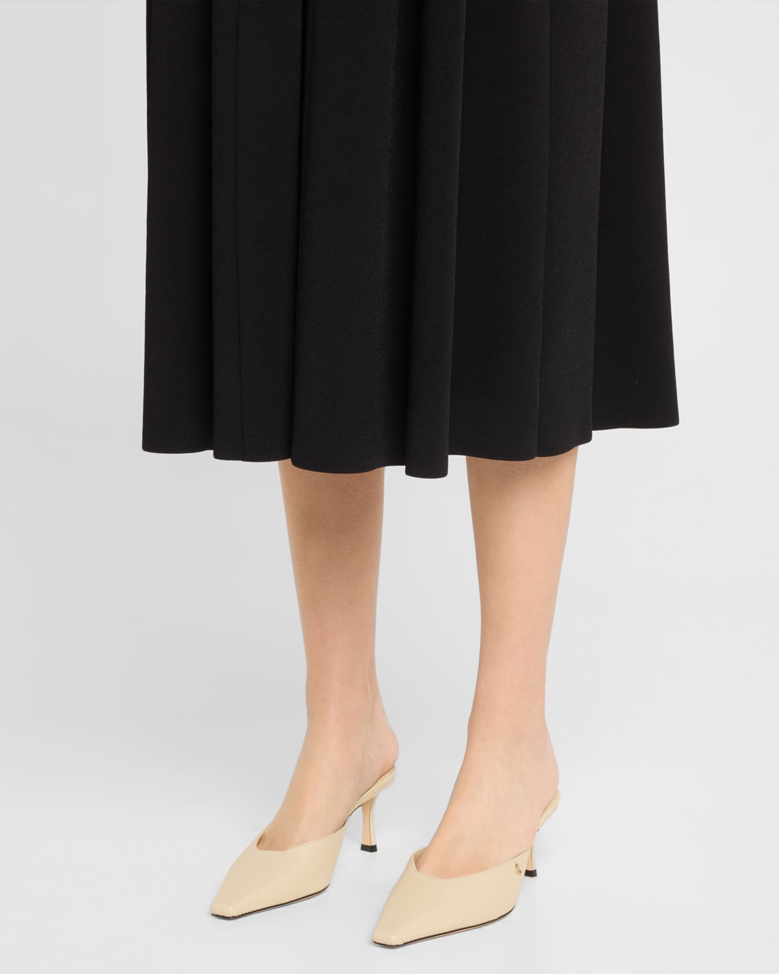 Vivi Lizard-Embossed Mule Pumps - Thumbnail 2