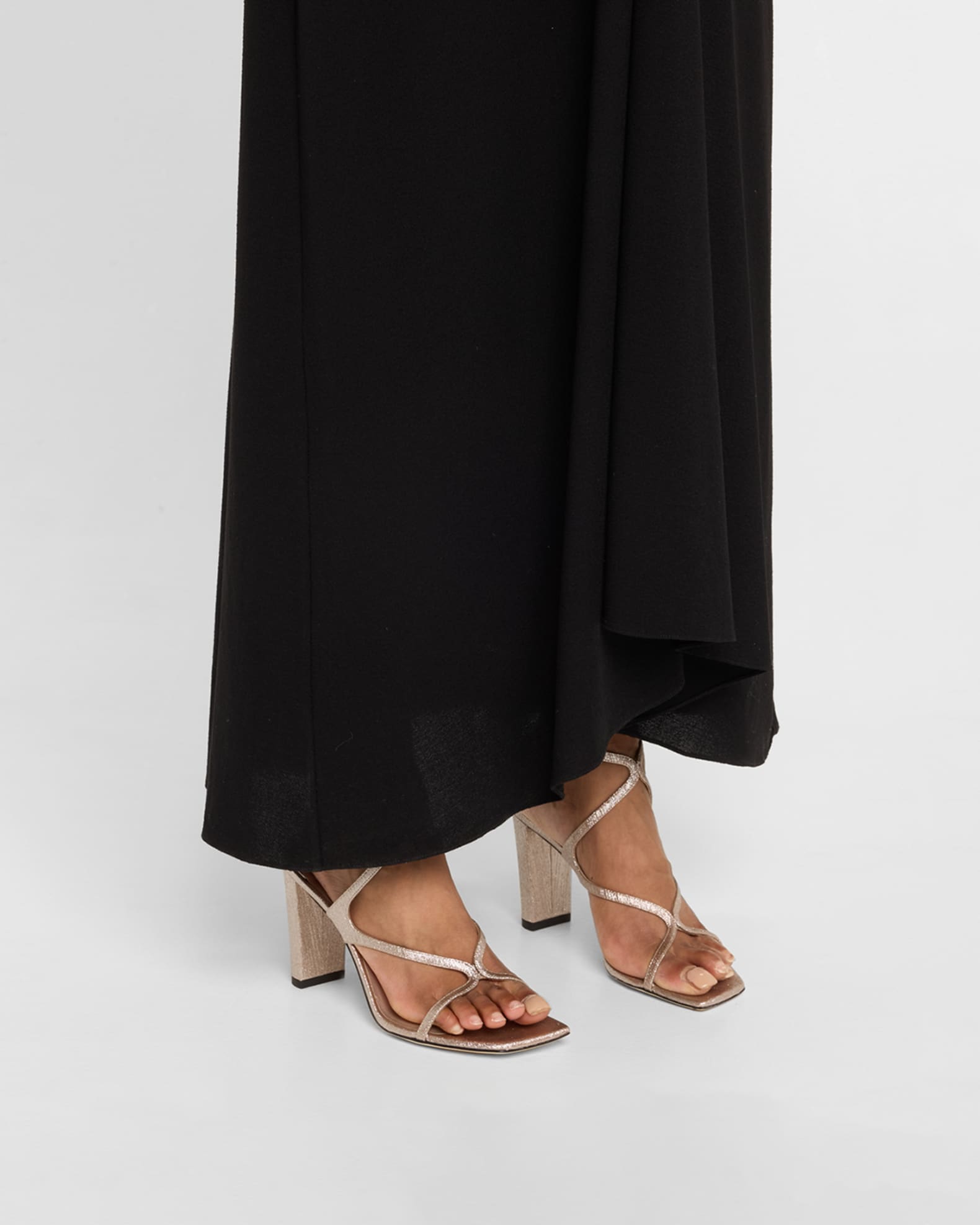 【関税込み】jimmy choo AZIE' SANDALS Azie 85 | Black Nappa Leather Sandals | JIMMY CHOO