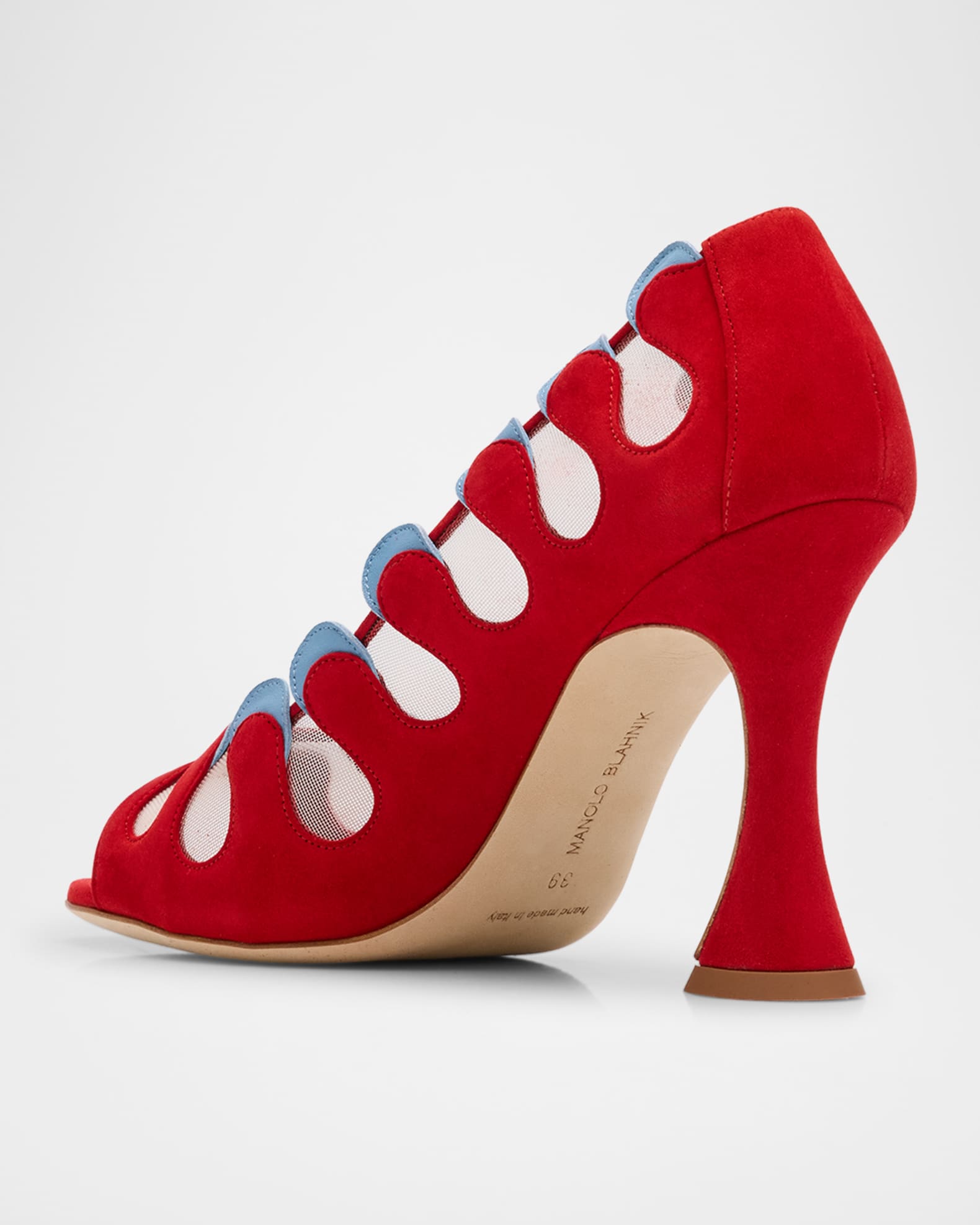 OKKATO | White Crepe De Chine Jewel Buckle Pumps | Manolo