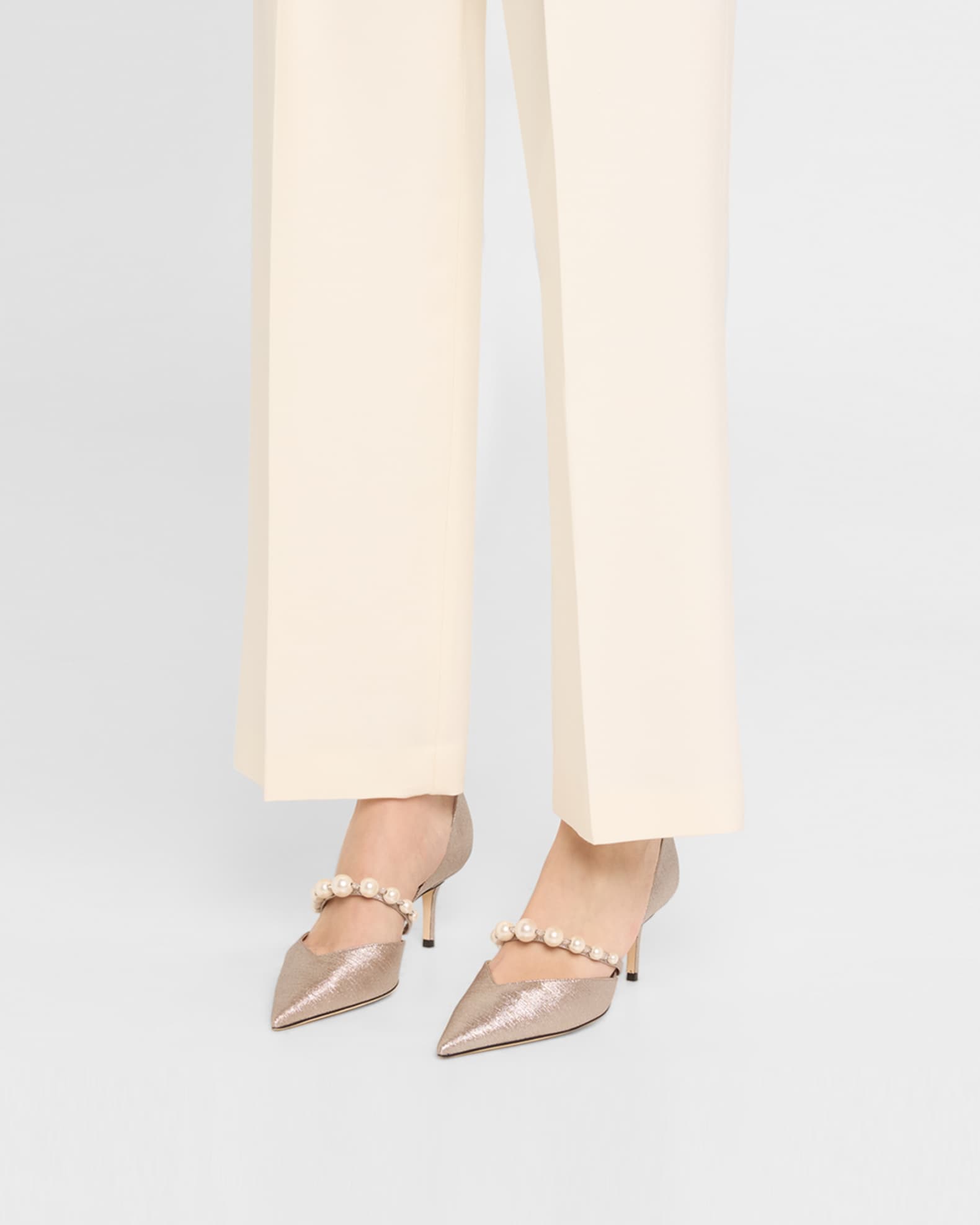Aurelie Pointed Pearly Glitter Pumps 1