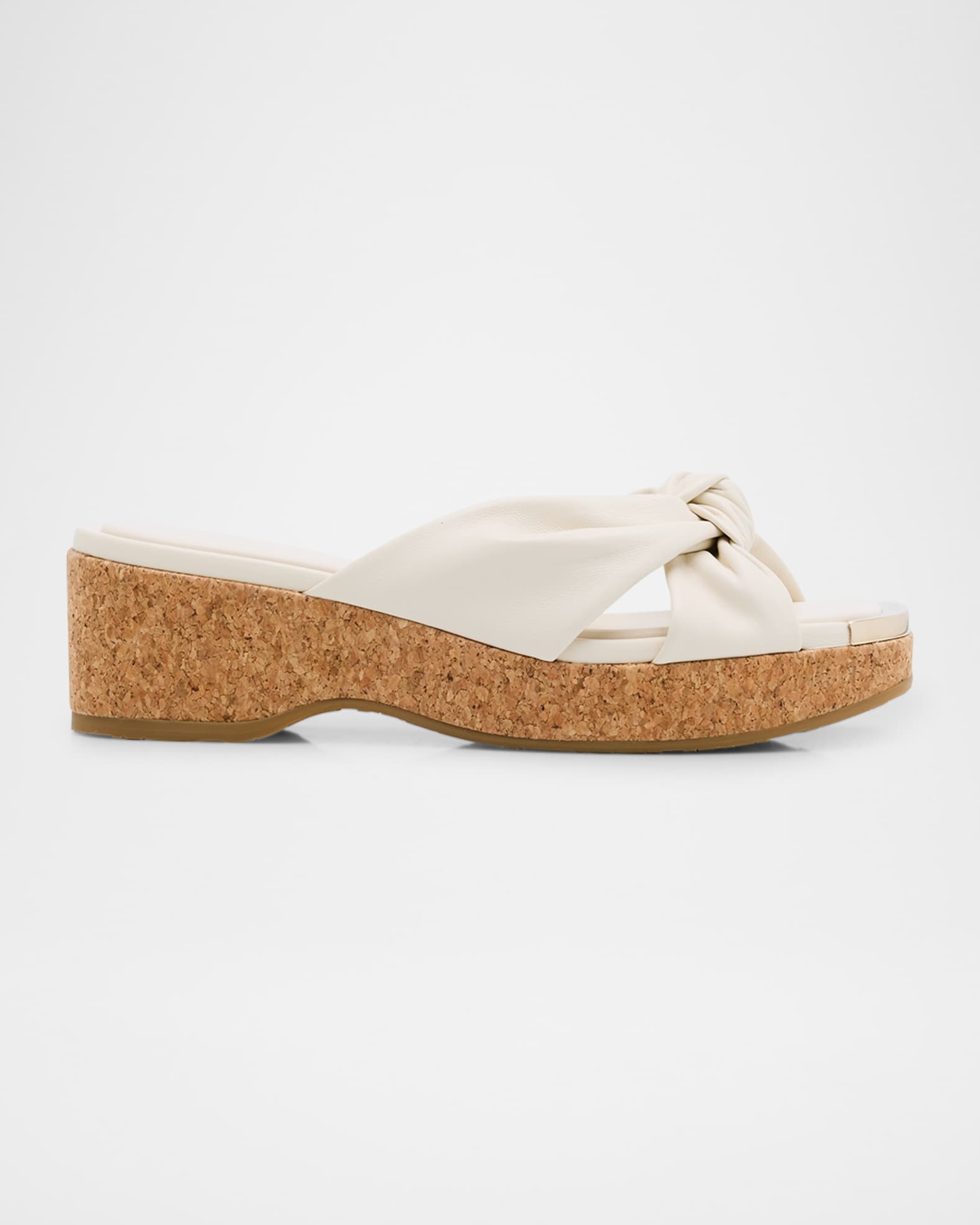 Jimmy Choo Sandals Wood Wedge Sole Brown Size 36.5 US About6