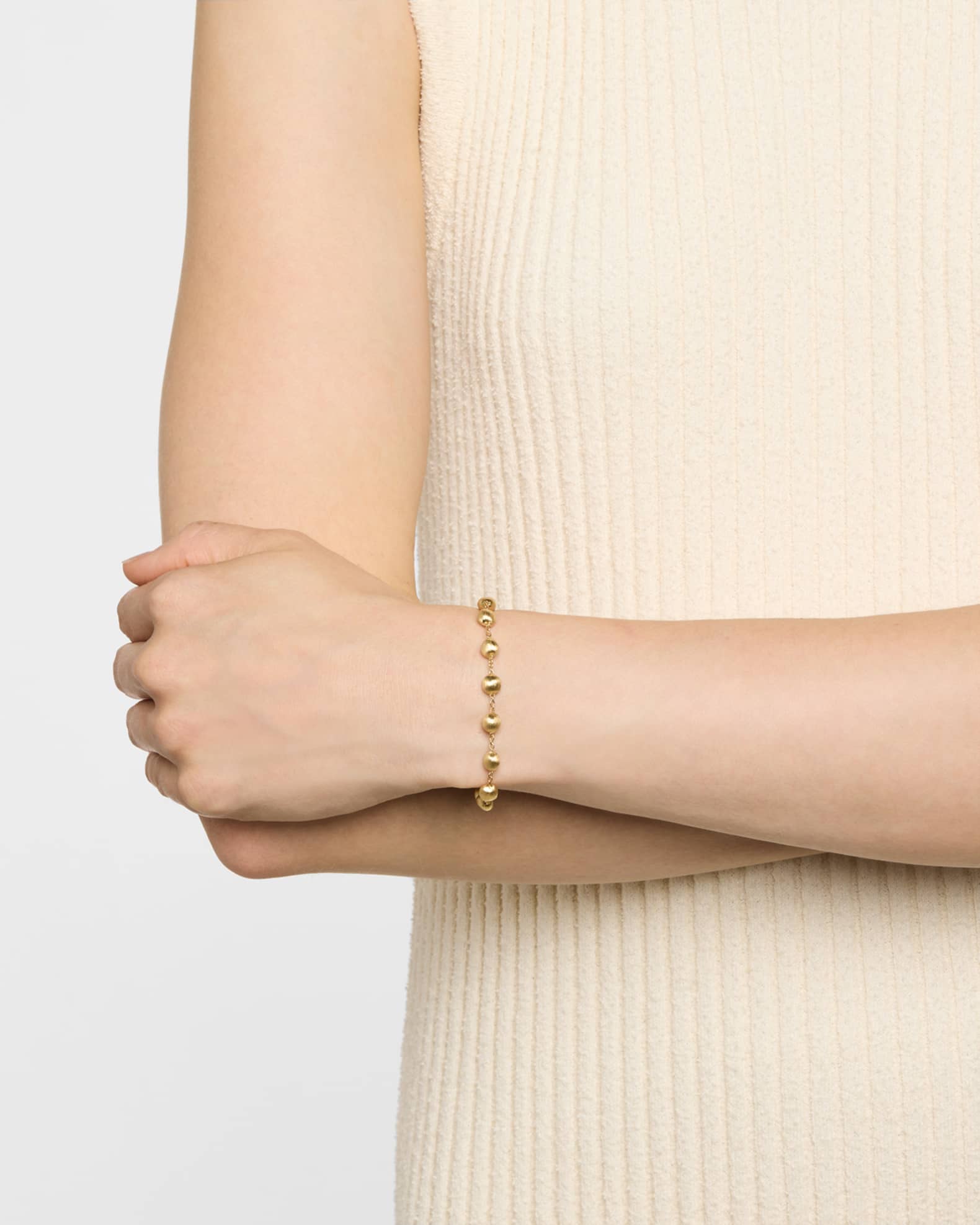 18K Yellow Gold Bead Bracelet 1