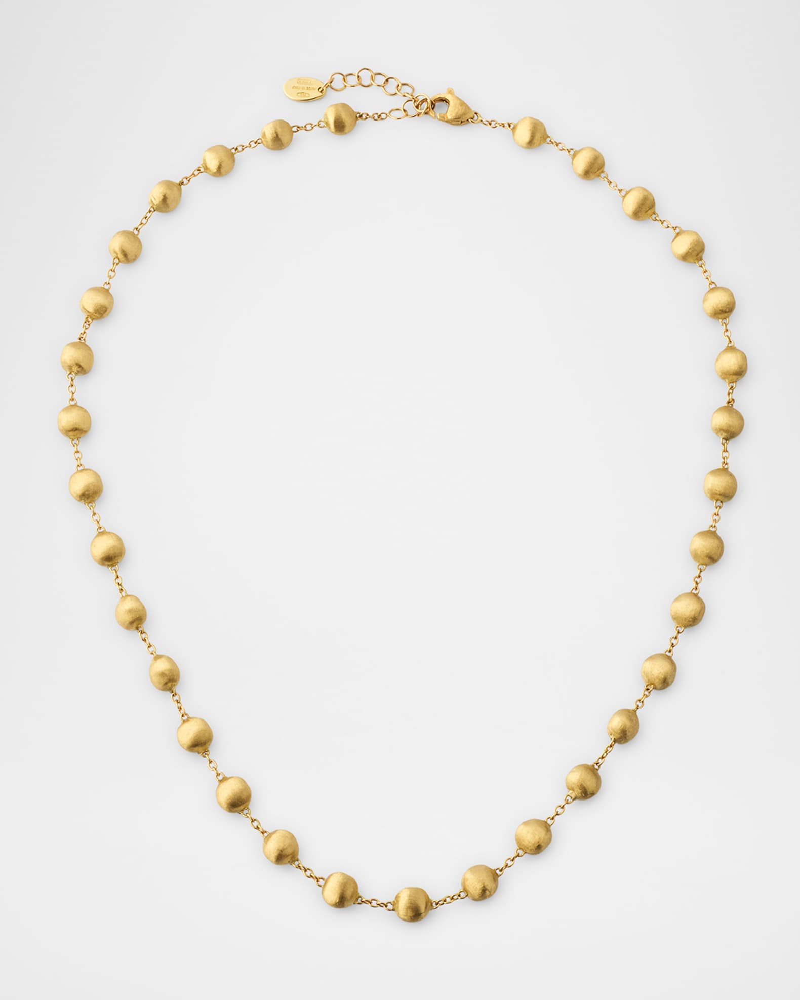 18K Yellow Gold Bead Necklace 0