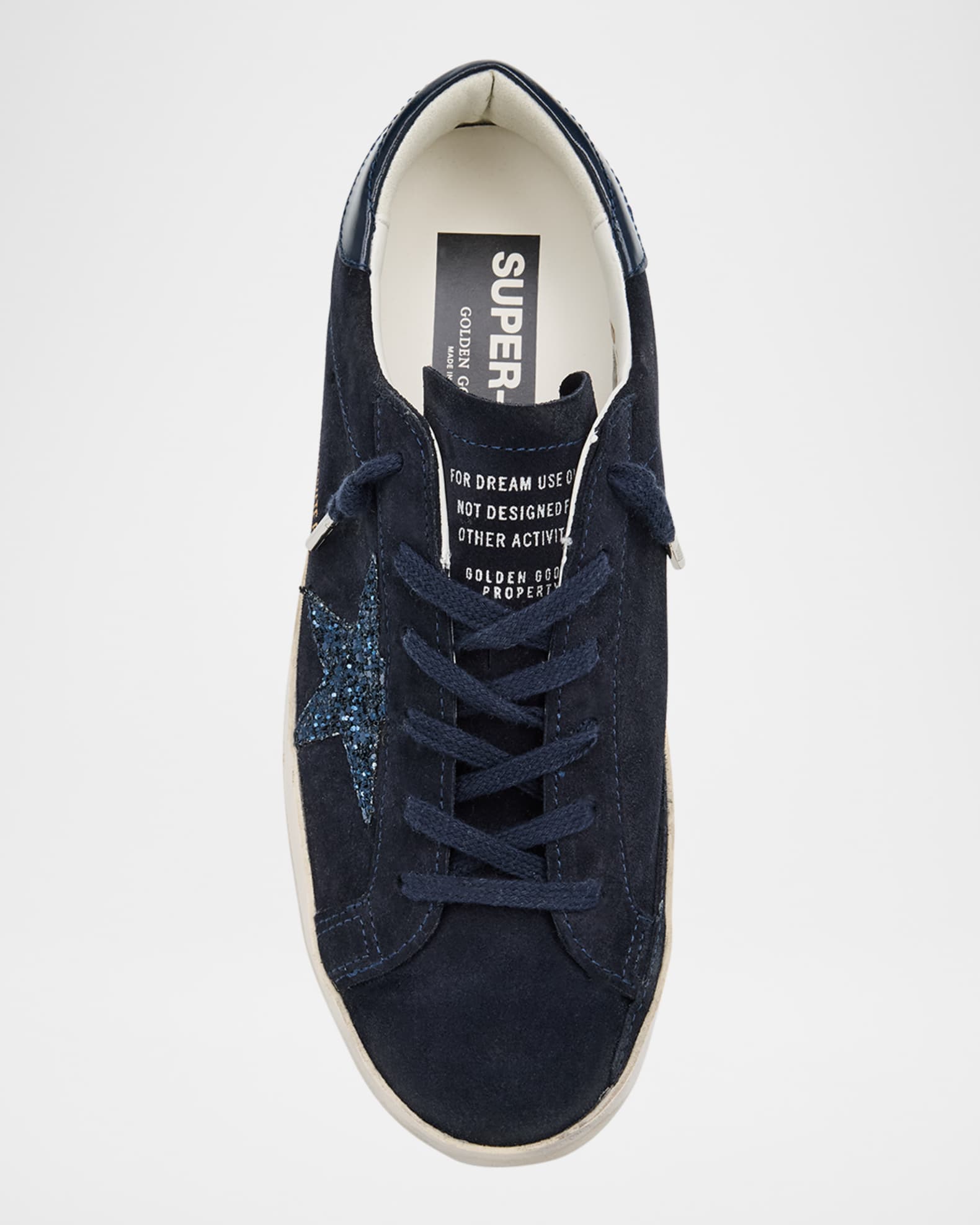 Golden Goose Super-Star Glitter Suede Low-Top Sneakers