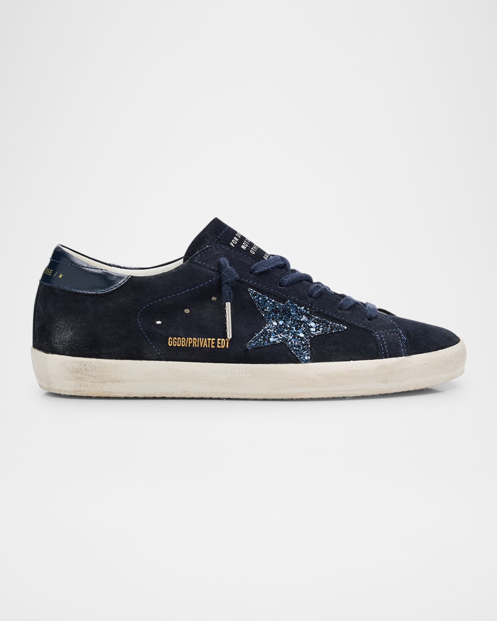 Golden Goose Superstar Glitter Suede Low Top Sneakers Neiman Marcus