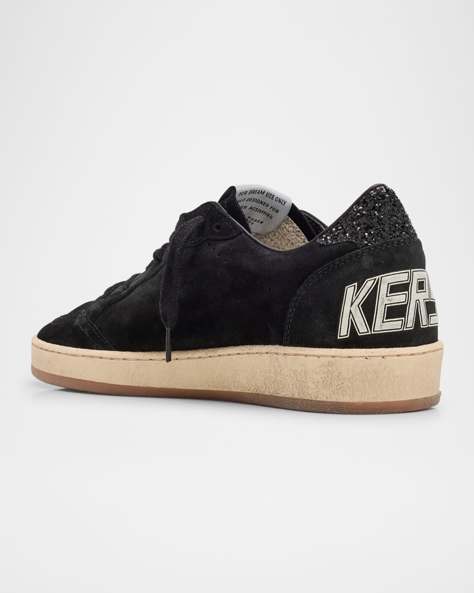 Golden Goose Ballstar Suede Glitter Low-Top Sneakers