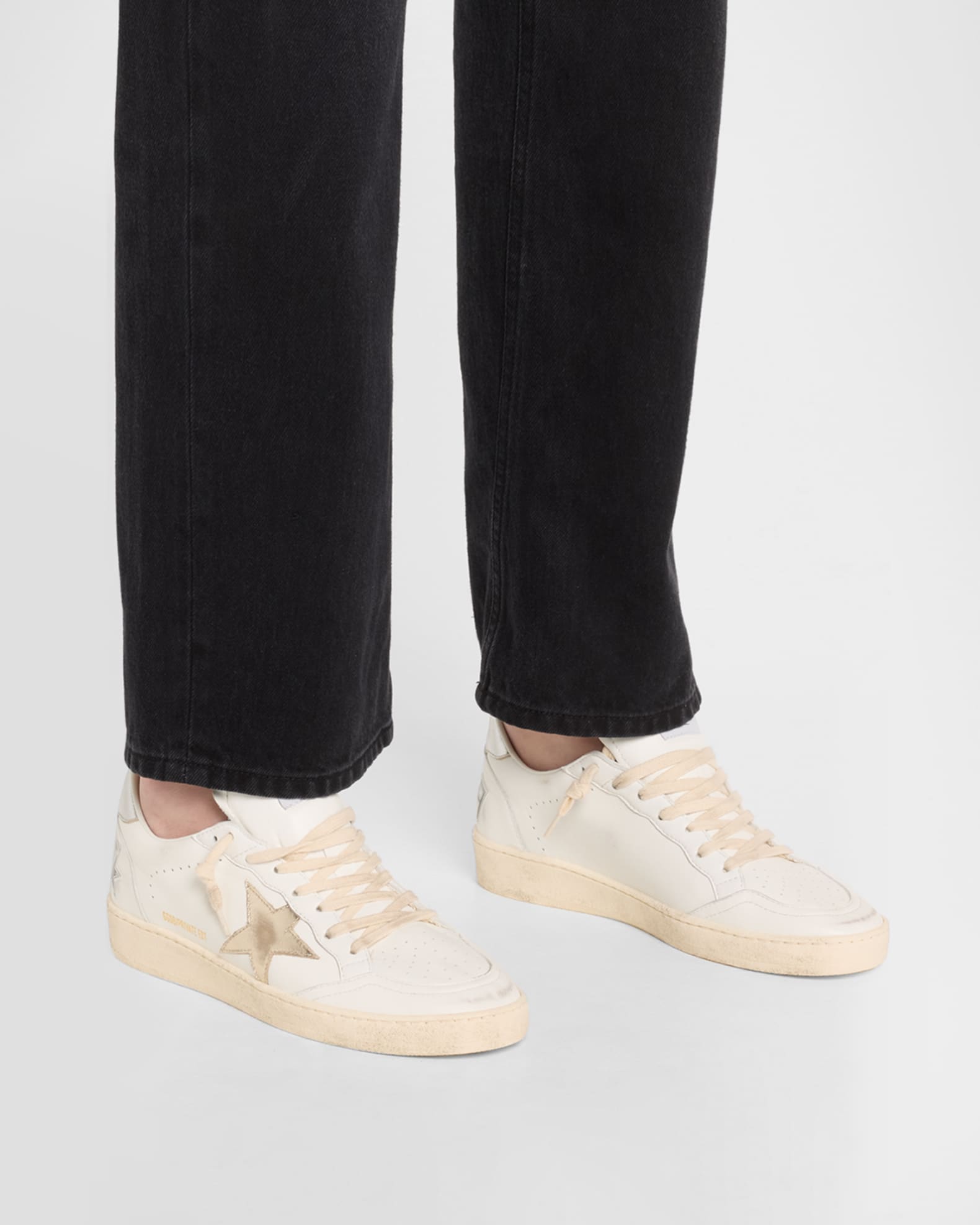 Ballstar Mixed Leather Low-Top Sneakers 1