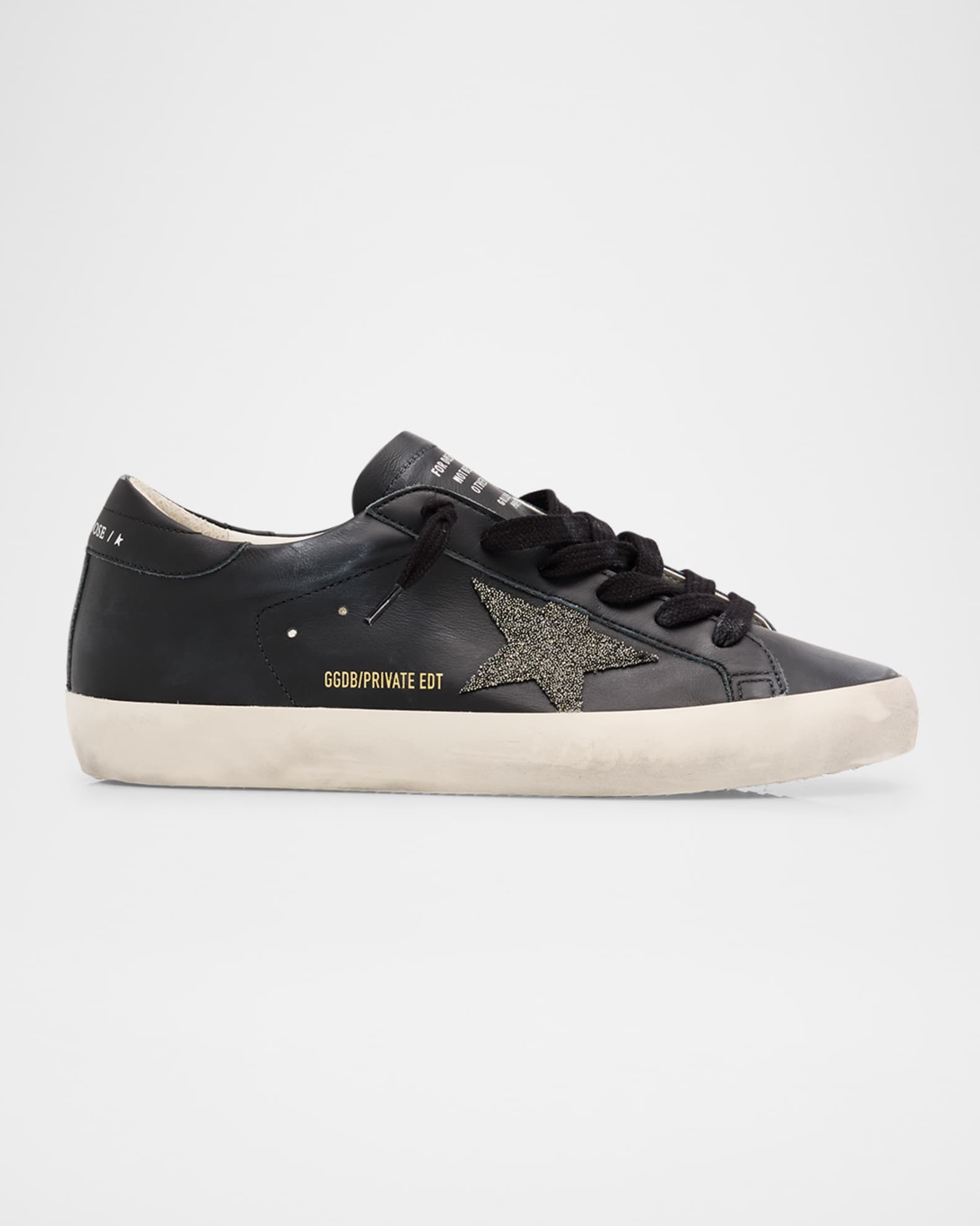 Superstar Swarovski Leather Low-Top Sneakers 0
