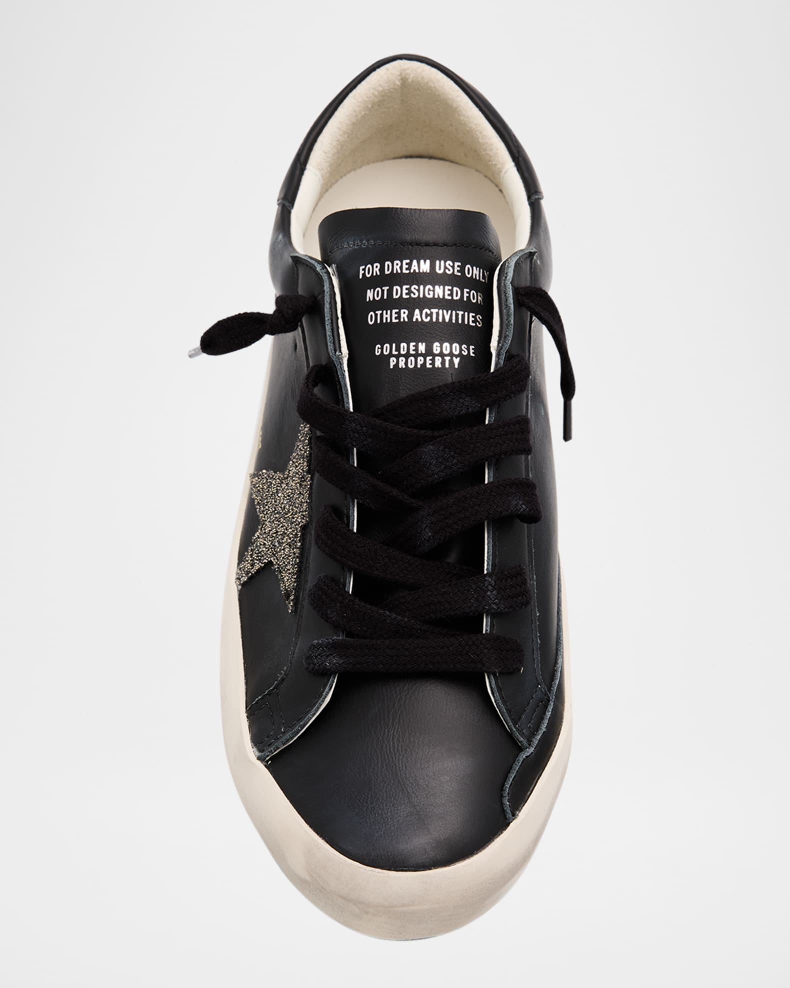 Golden Goose Super-Star Swarovski Leather Low-Top Sneakers