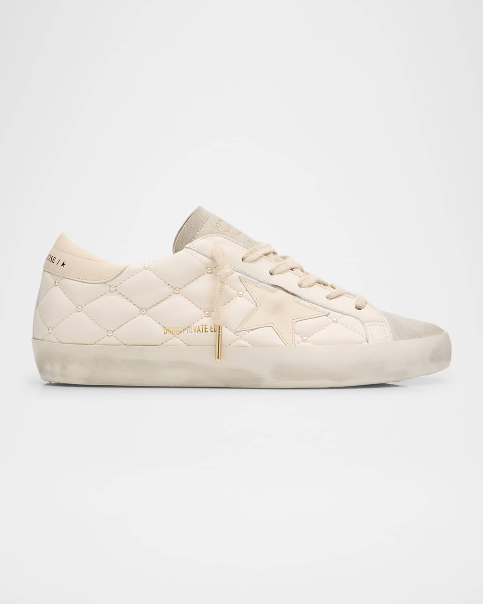 Golden Goose Superstar Pearly Quilted Leather Low Top Sneakers Neiman Marcus