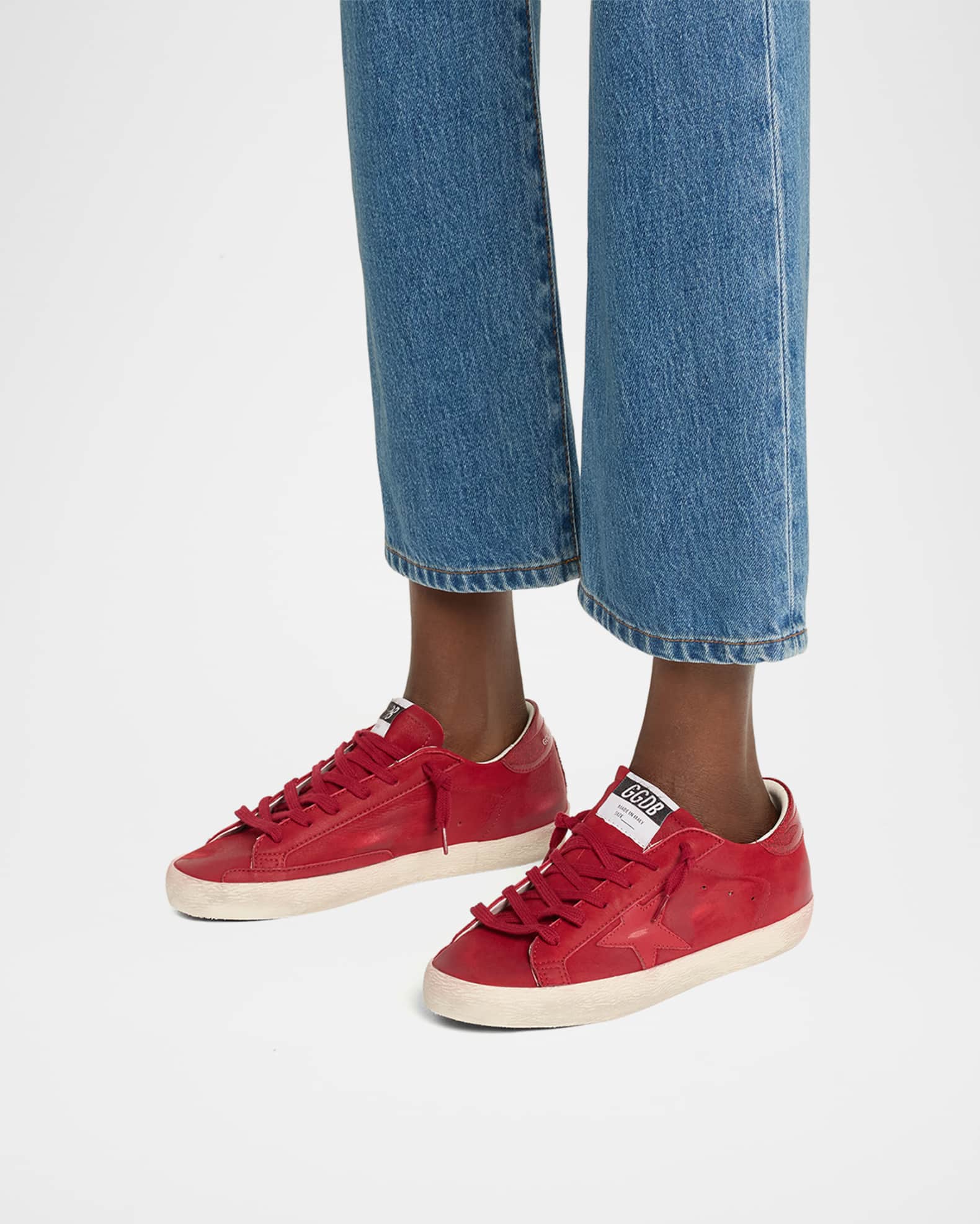 Superstar Mixed Leather Low-Top Sneakers 1