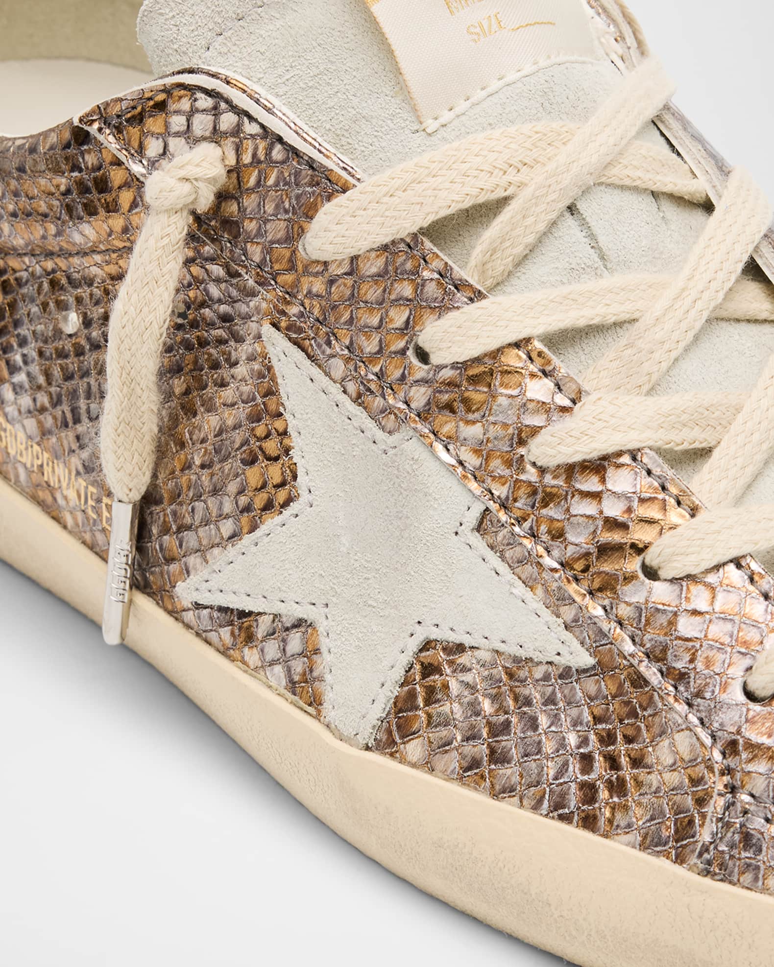 Golden Goose Superstar Metallic Embossed Low-Top Sneakers