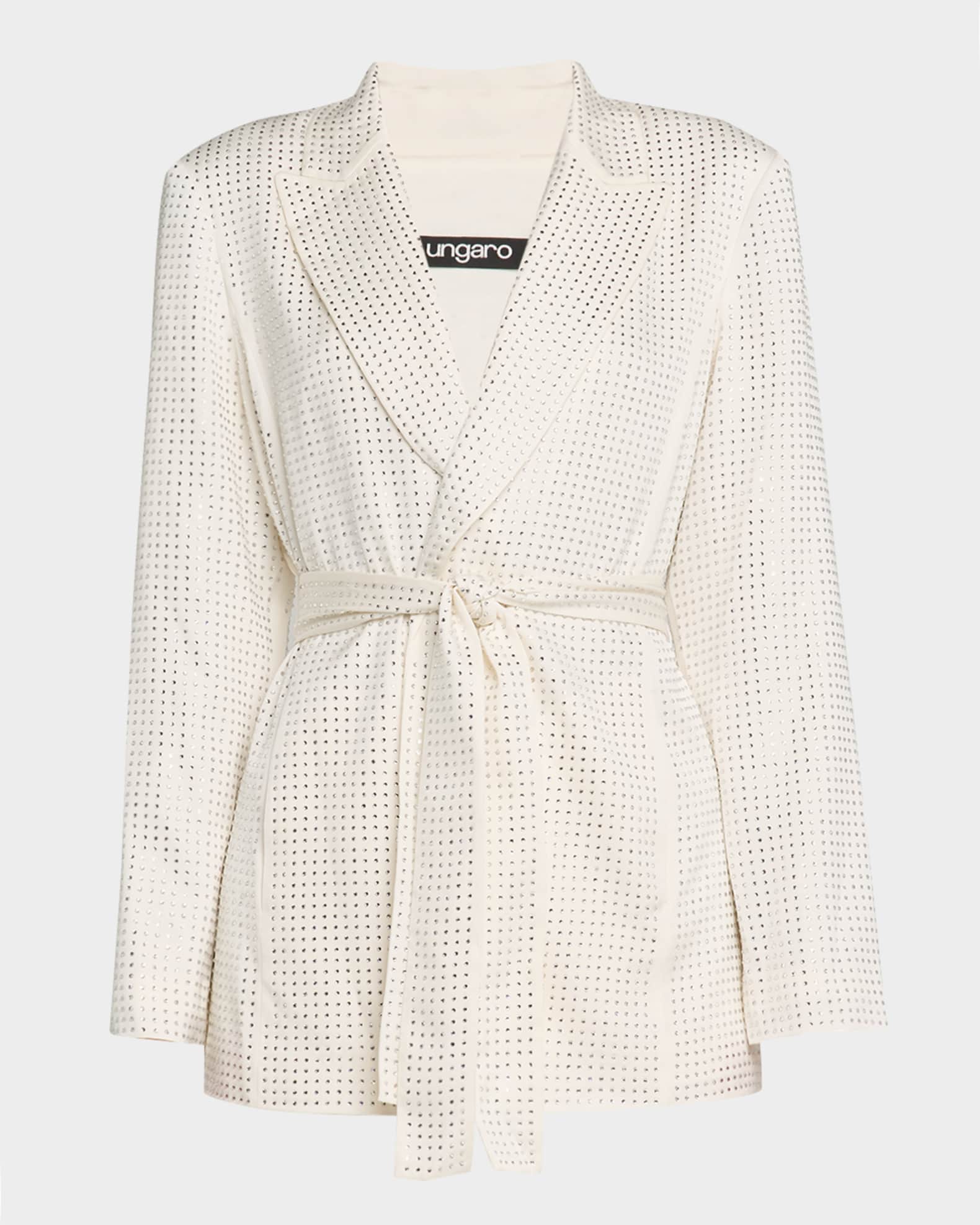 Rhinestone Wrap-Front Jacket 0
