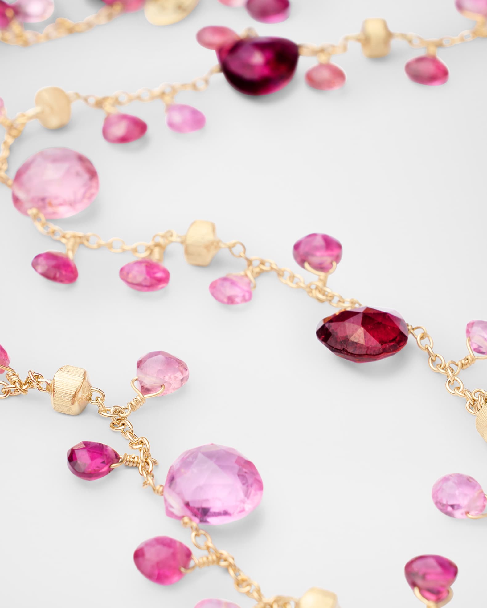 18K Yellow Gold Single-Strand Pink Tourmaline Necklace 1