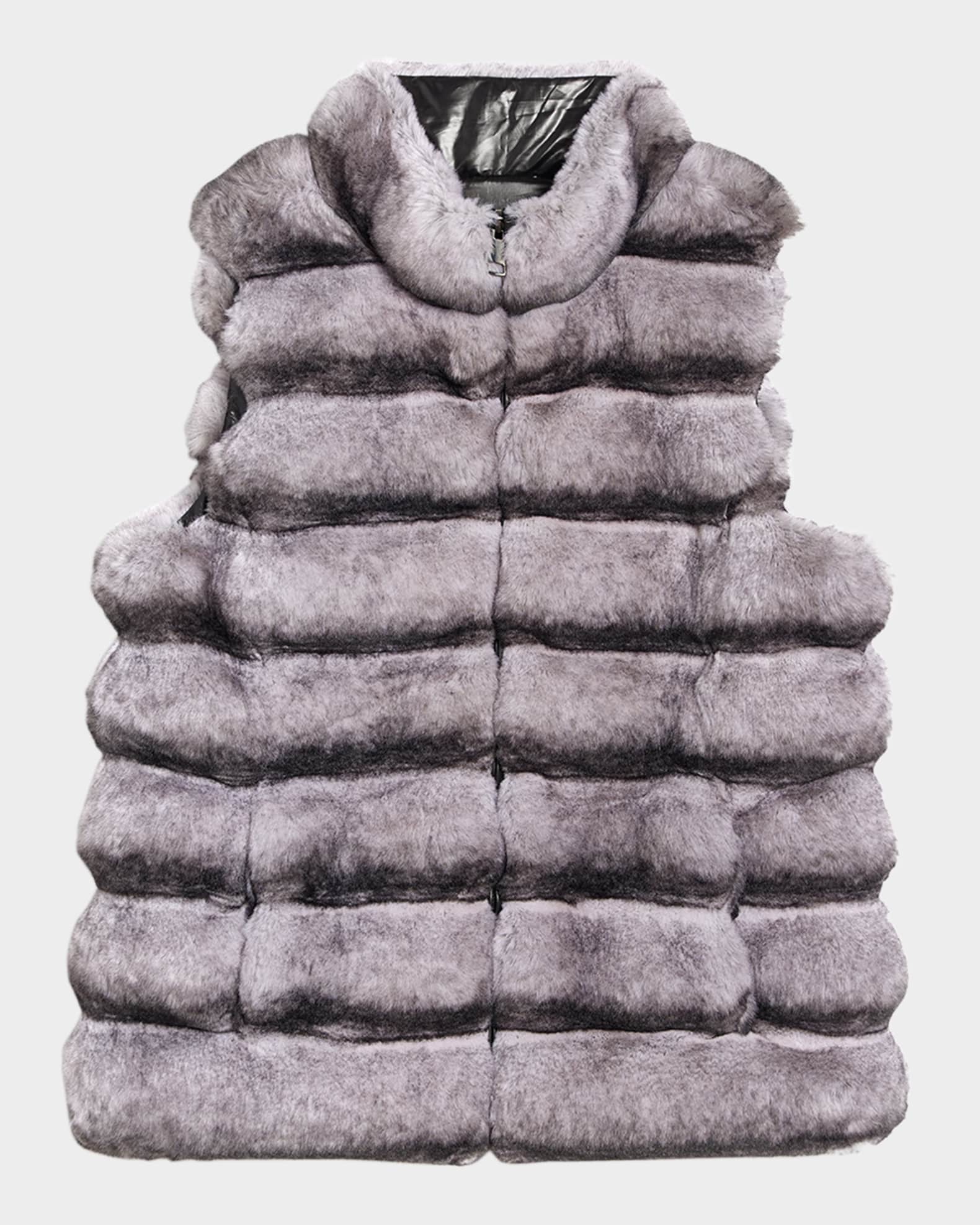 Neiman marcus faux fur vest outlet