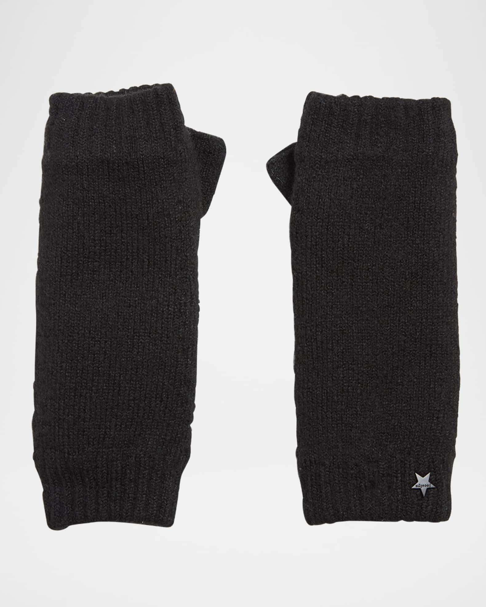 The Concorde Faux Fur Knit Fingerless Mittens