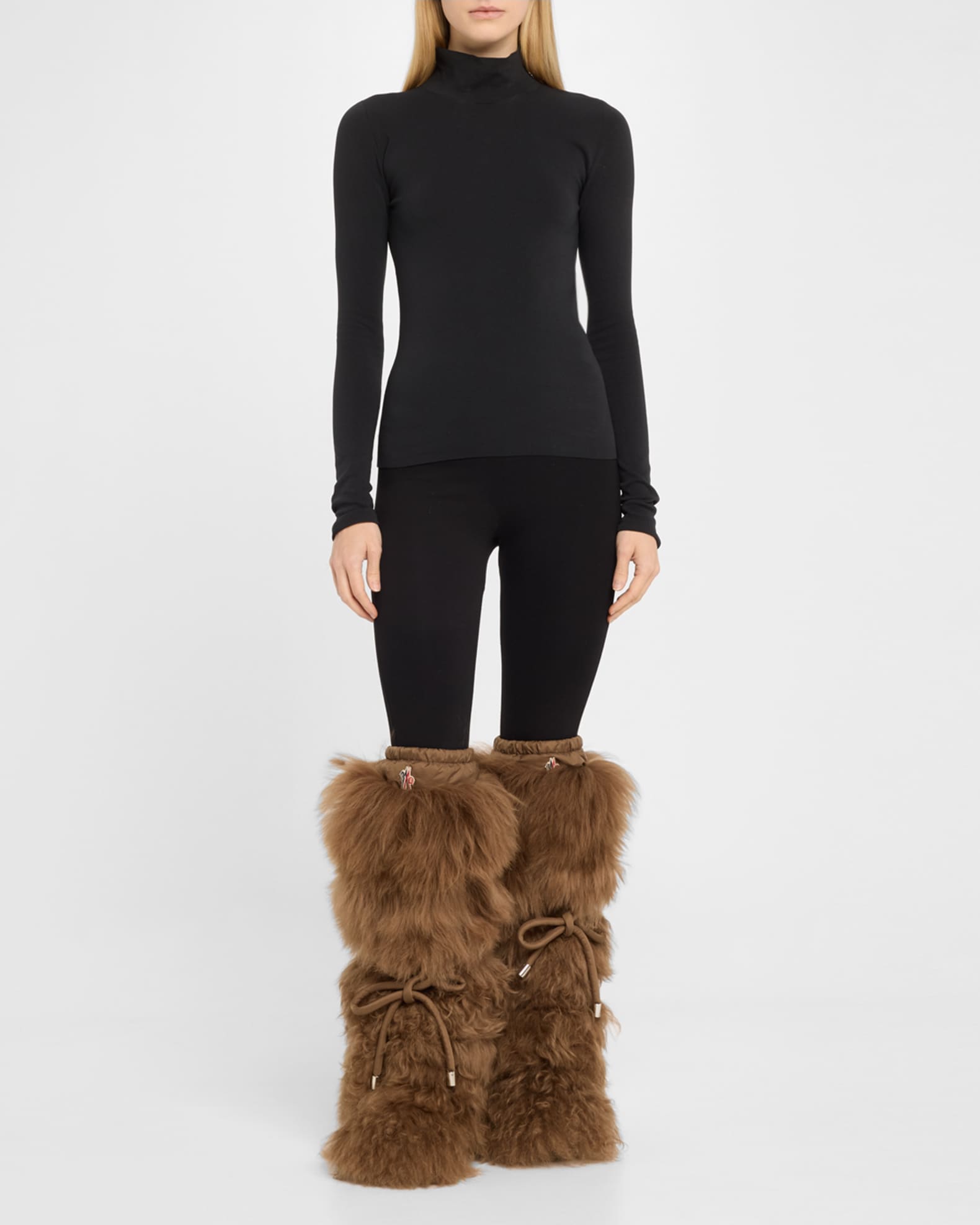 送込モンクレールグルノーブル*GAIA HIGH SHEARLINGロングブーツ Brown Gaia High Shearling Boots - Boots for Women | Moncler CZ