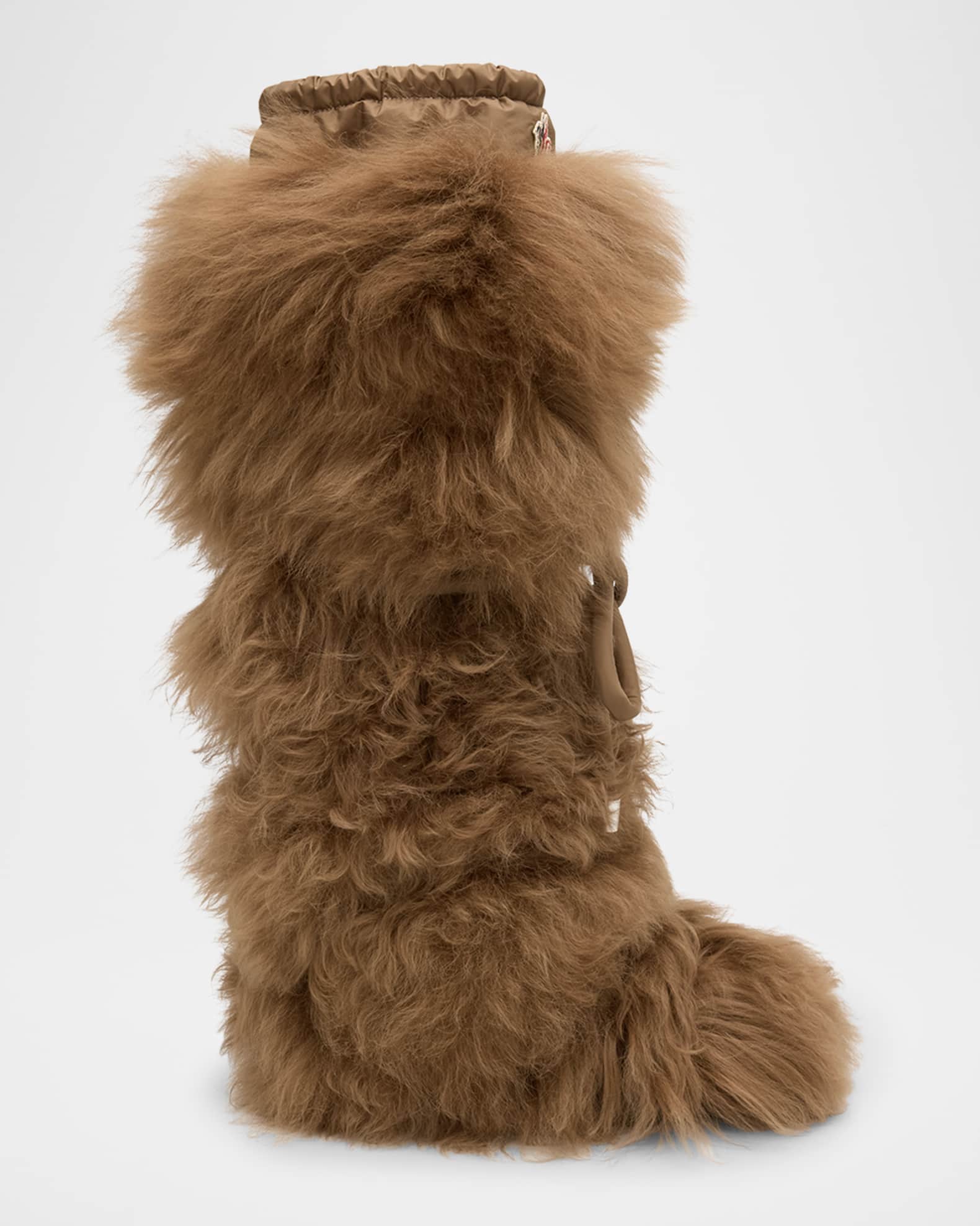Moncler Gaia Shaggy Shearling Tall Snow Boots | Neiman Marcus Moncler Gaia Shaggy Shearling Tall Snow Boots | Neiman Marcus