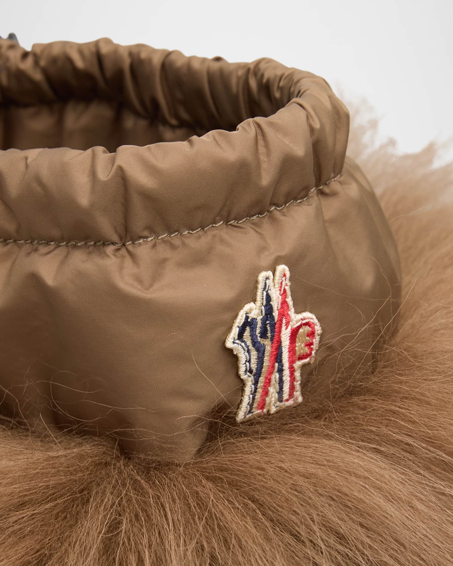 Moncler Gaia Shaggy Shearling Tall Snow Boots | Neiman Marcus Moncler Gaia Shaggy Shearling Tall Snow Boots | Neiman Marcus
