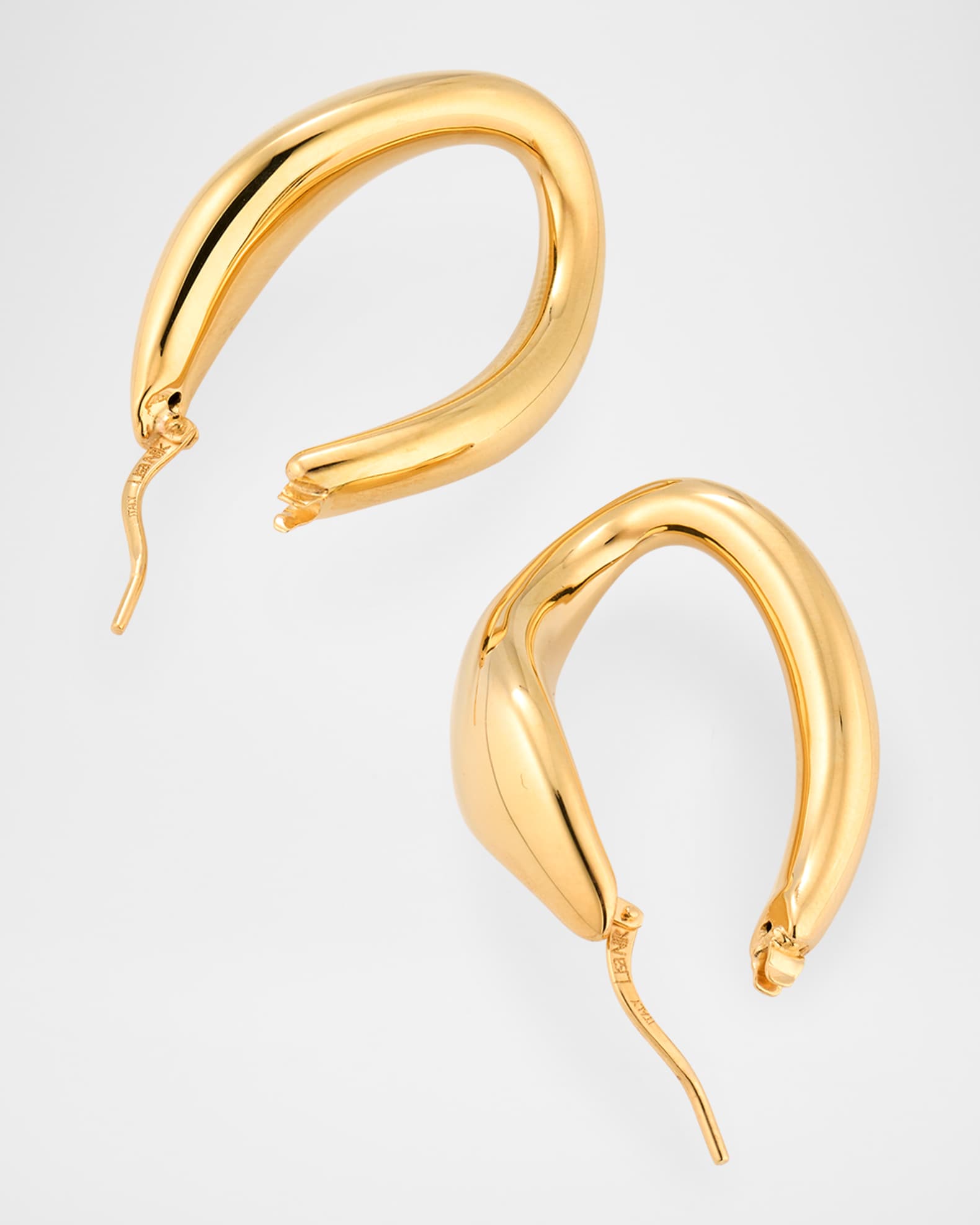 Lisa Nik Golden Dreams 18K Yellow Gold Oval Twist Hoop Earrings